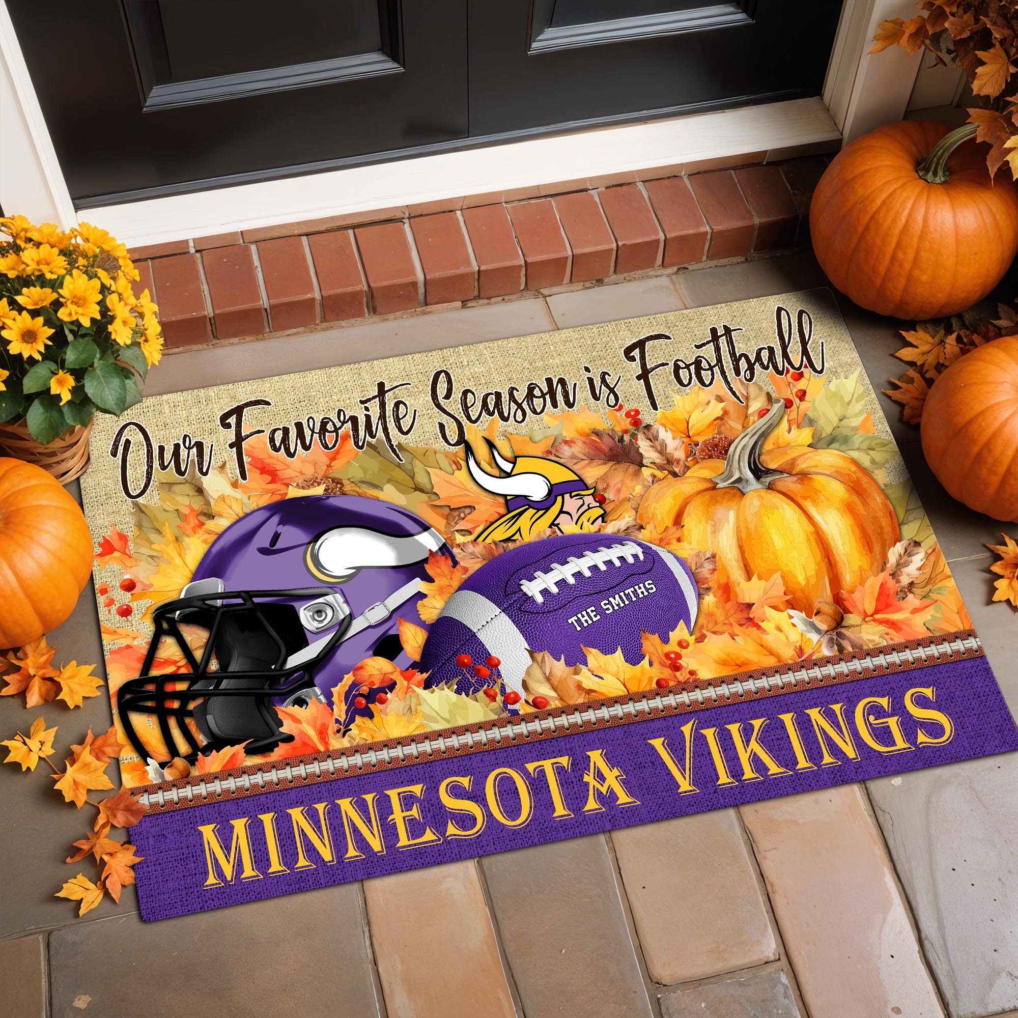 Alternative view of Minnesota Vikings Doormat Custom Your Family Name And Choose Your Quotes, Sport Doormat, Sport Gifts For Fan EHIVM-07022666N
