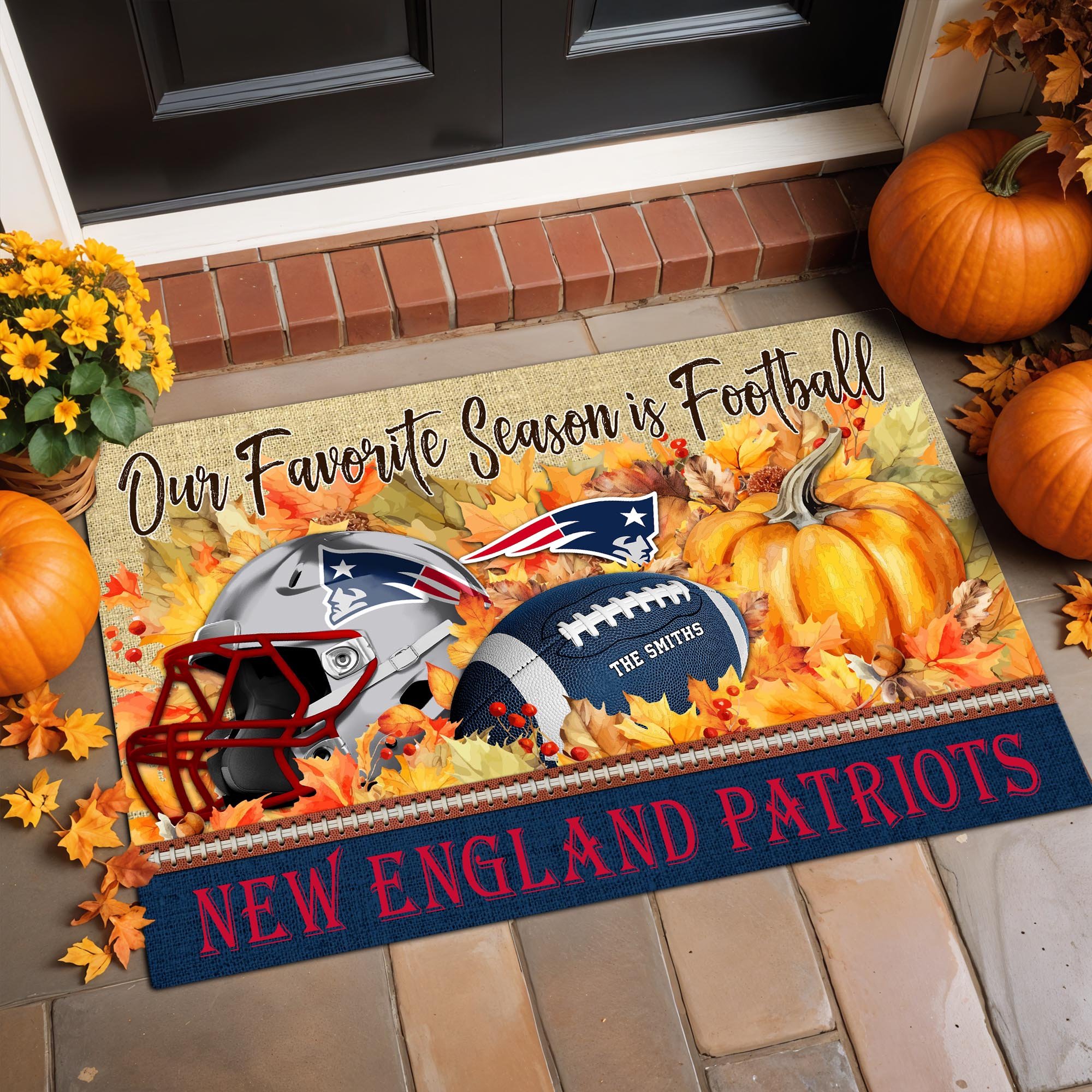 Alternative view of New England Patriots Doormat Custom Your Family Name And Choose Your Quotes, Sport Doormat, Sport Gifts For Fan EHIVM-07022666N