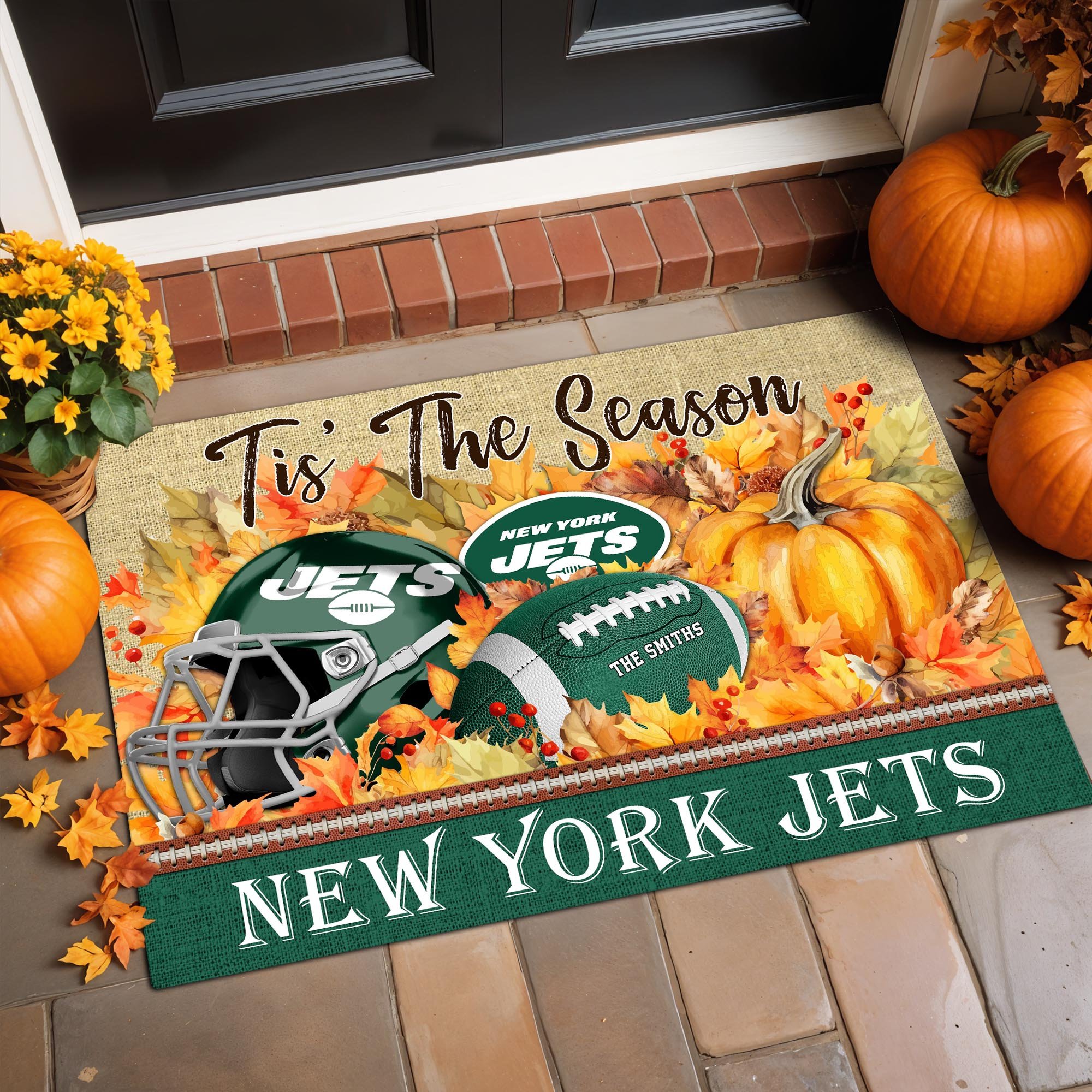 New York Jets Doormat Custom Your Family Name And Choose Your Quotes, Sport Doormat, Sport Gifts For Fan EHIVM-07022666N