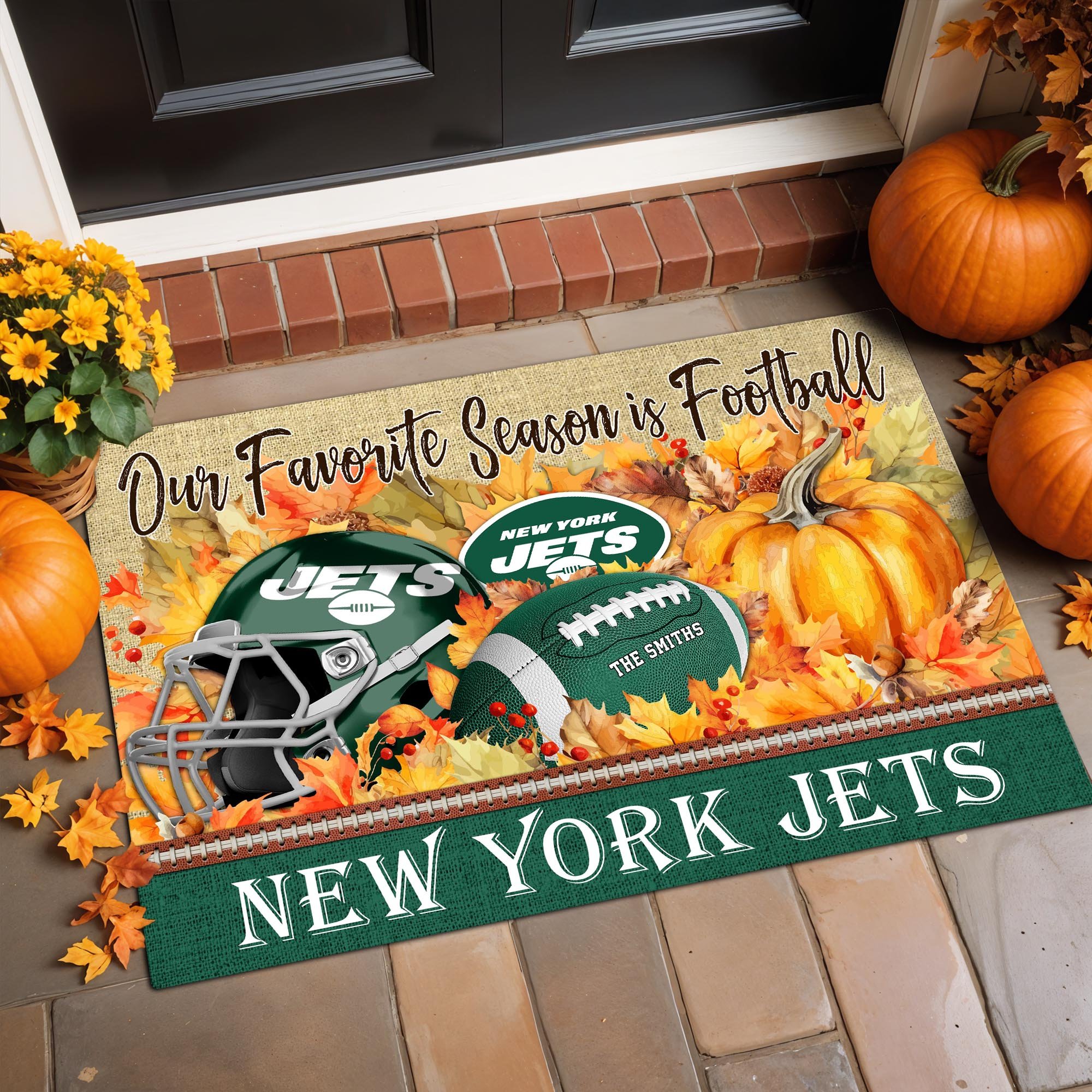 Alternative view of New York Jets Doormat Custom Your Family Name And Choose Your Quotes, Sport Doormat, Sport Gifts For Fan EHIVM-07022666N
