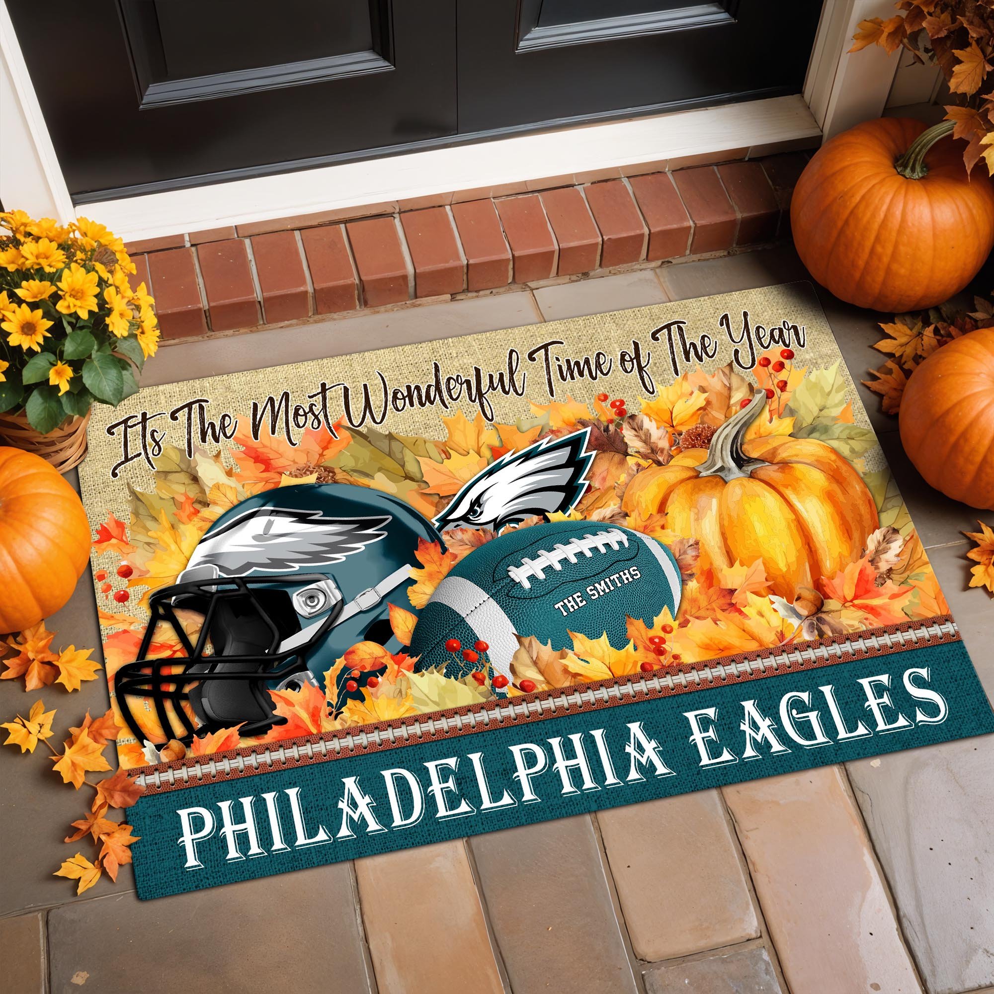Philadelphia Eagles Doormat Custom Your Family Name And Choose Your Quotes, Sport Doormat, Sport Gifts For Fan EHIVM-07022666N - Image 4