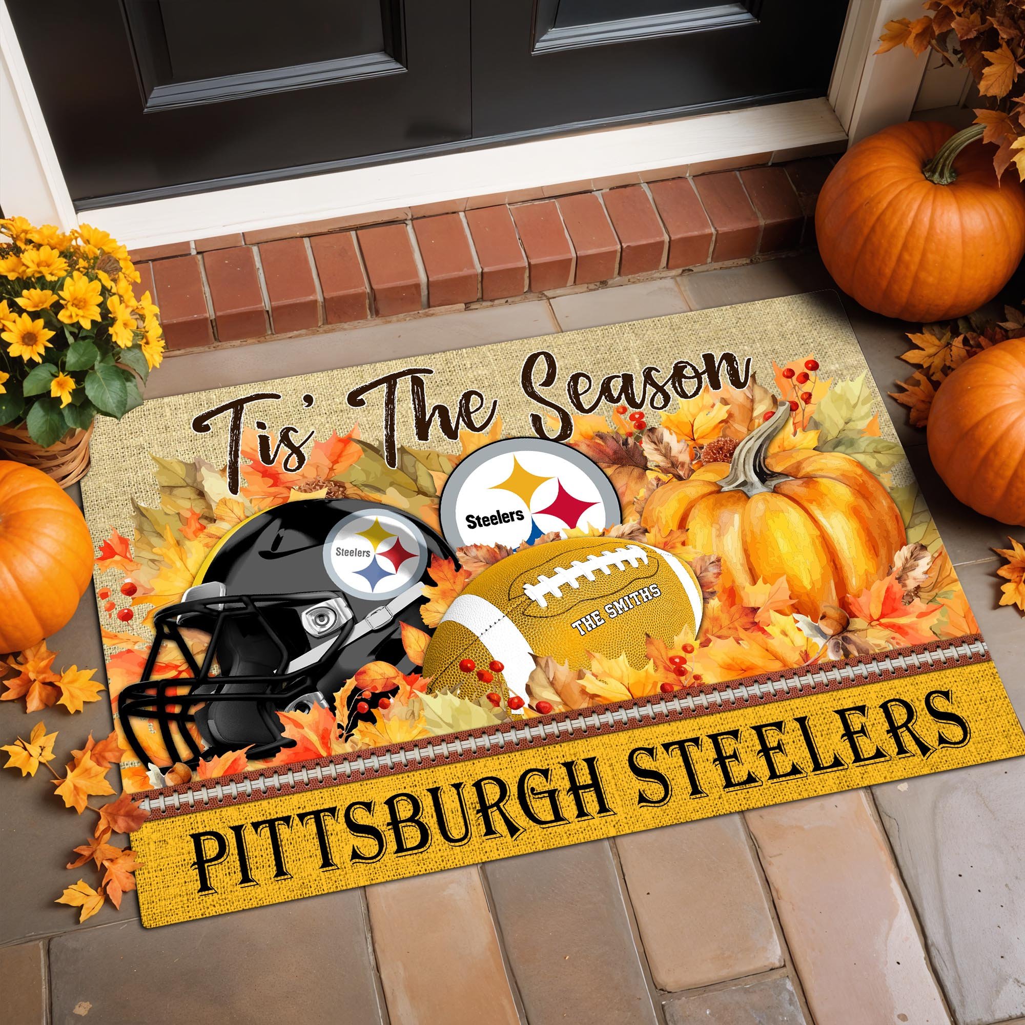 Pittsburgh Steelers Doormat Custom Your Family Name And Choose Your Quotes, Sport Doormat, Sport Gifts For Fan EHIVM-07022666N