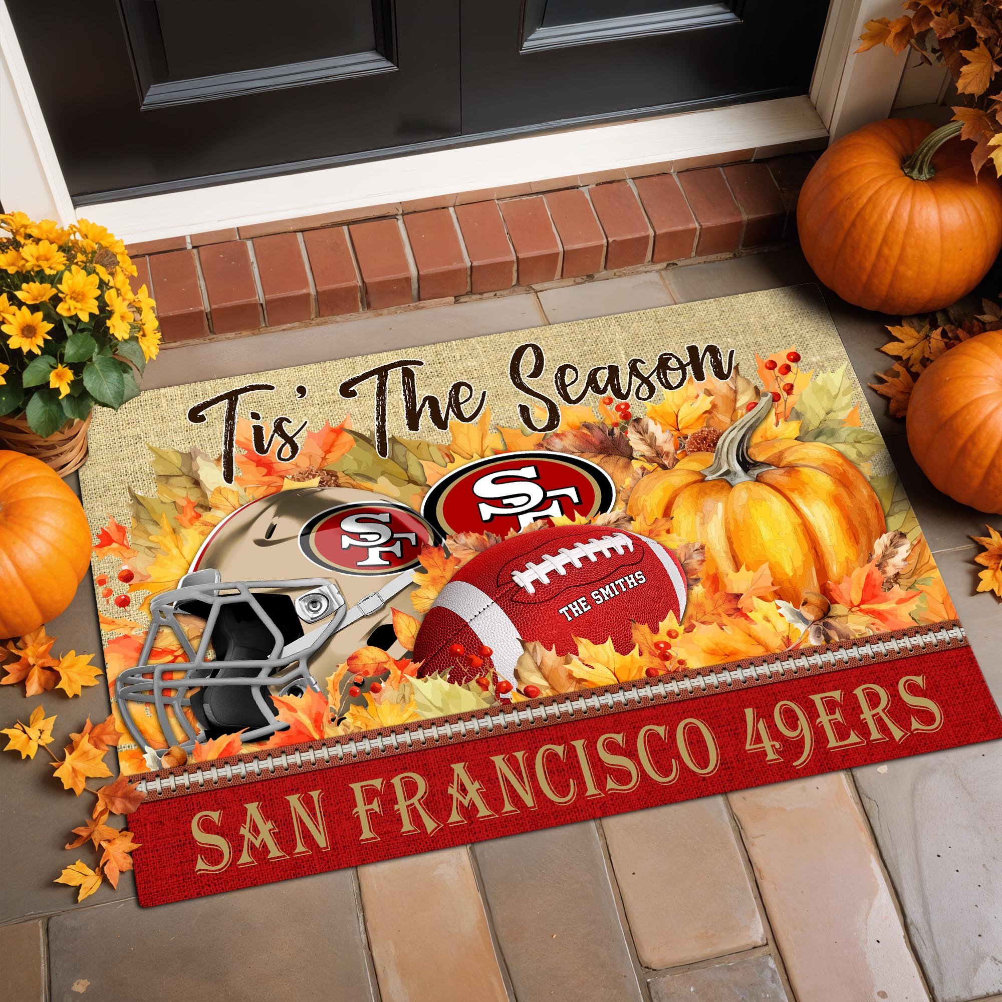 San Francisco 49ers Doormat Custom Your Family Name And Choose Your Quotes, Sport Doormat, Sport Gifts For Fan EHIVM-07022666N