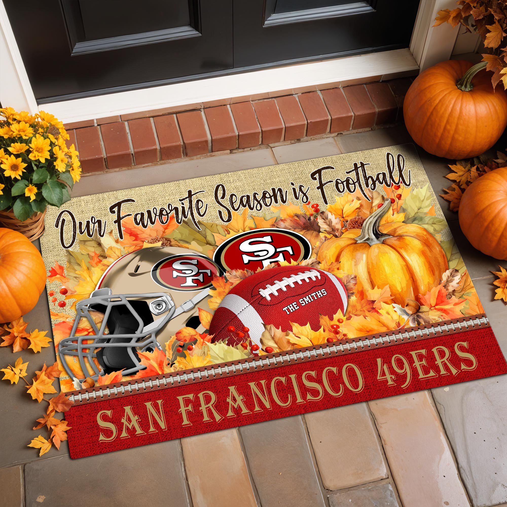 Alternative view of San Francisco 49ers Doormat Custom Your Family Name And Choose Your Quotes, Sport Doormat, Sport Gifts For Fan EHIVM-07022666N