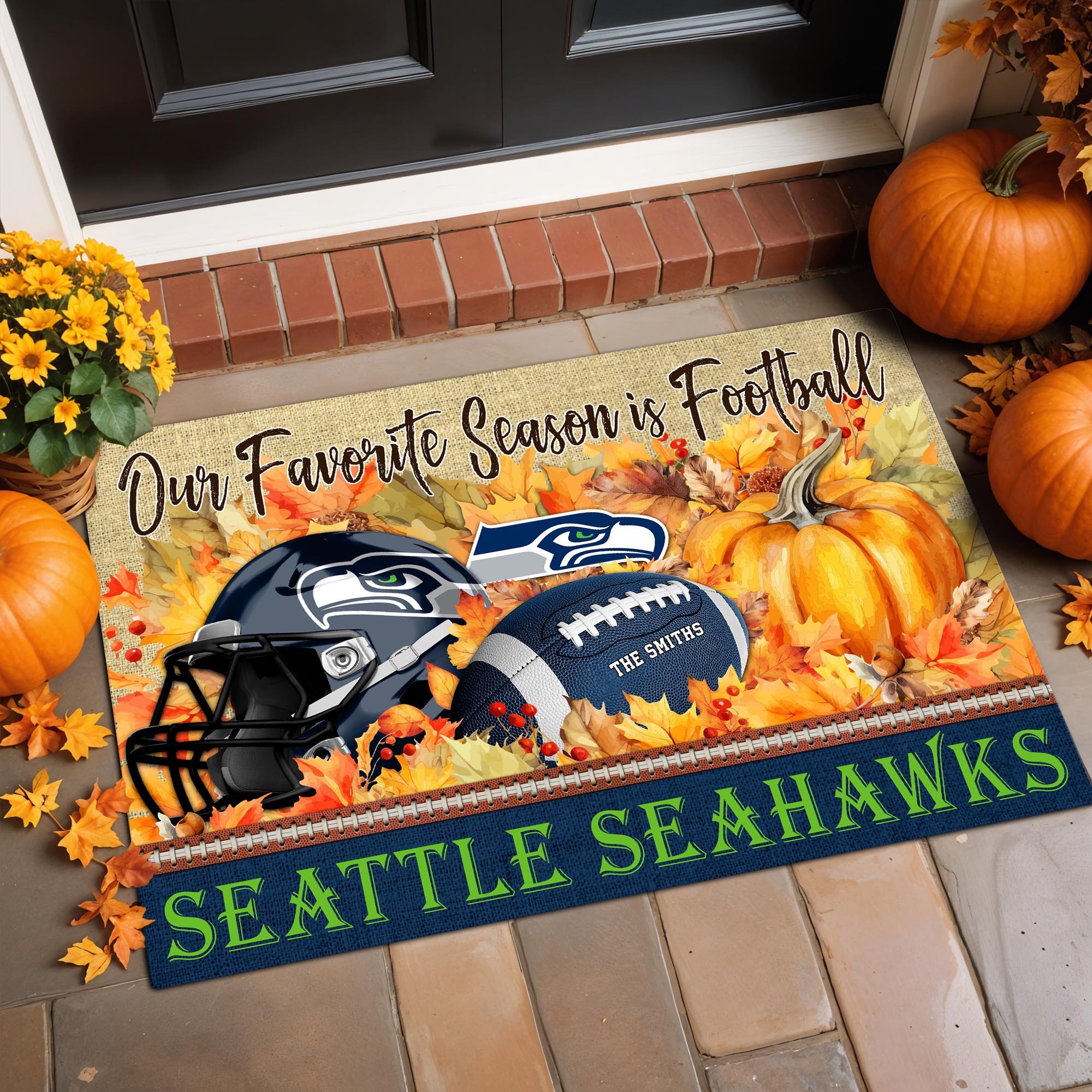 Alternative view of Seattle Seahawks Doormat Custom Your Family Name And Choose Your Quotes, Sport Doormat, Sport Gifts For Fan EHIVM-07022666N
