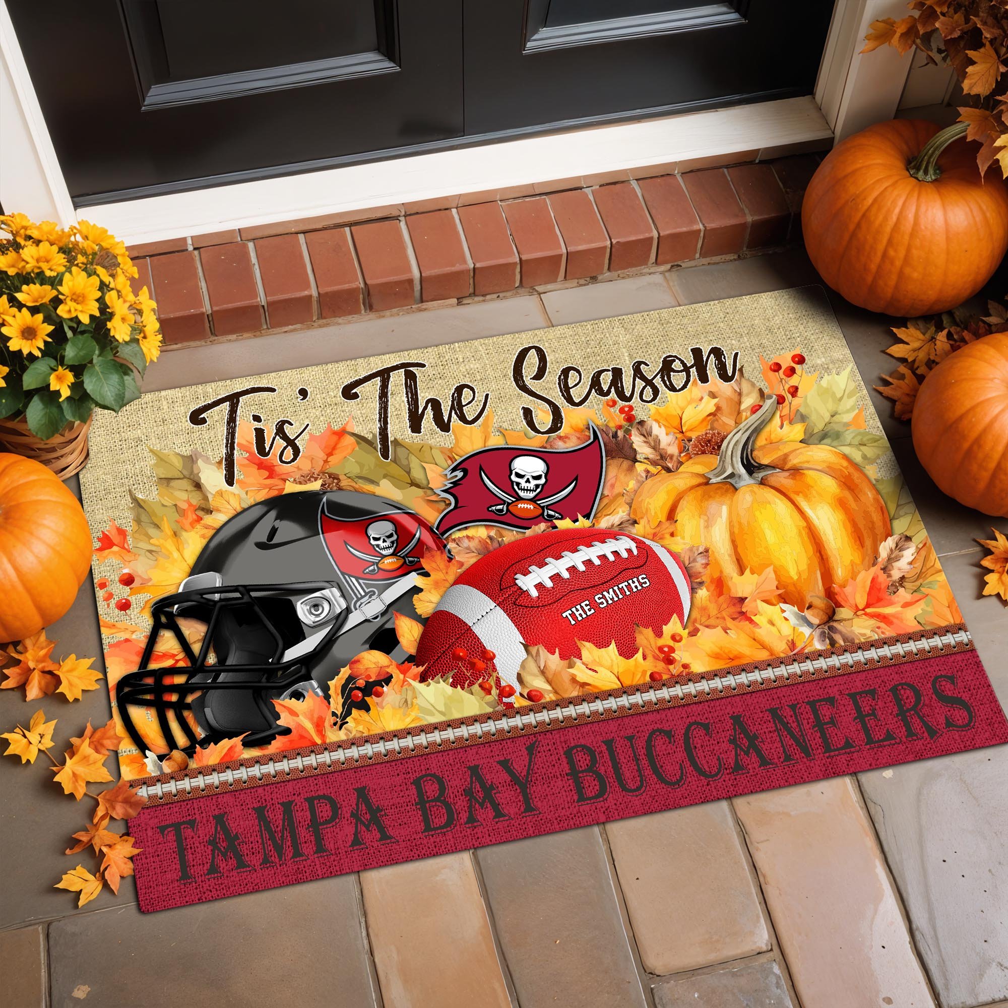 Tampa Bay Buccaneers Doormat Custom Your Family Name And Choose Your Quotes, Sport Doormat, Sport Gifts For Fan EHIVM-07022666N