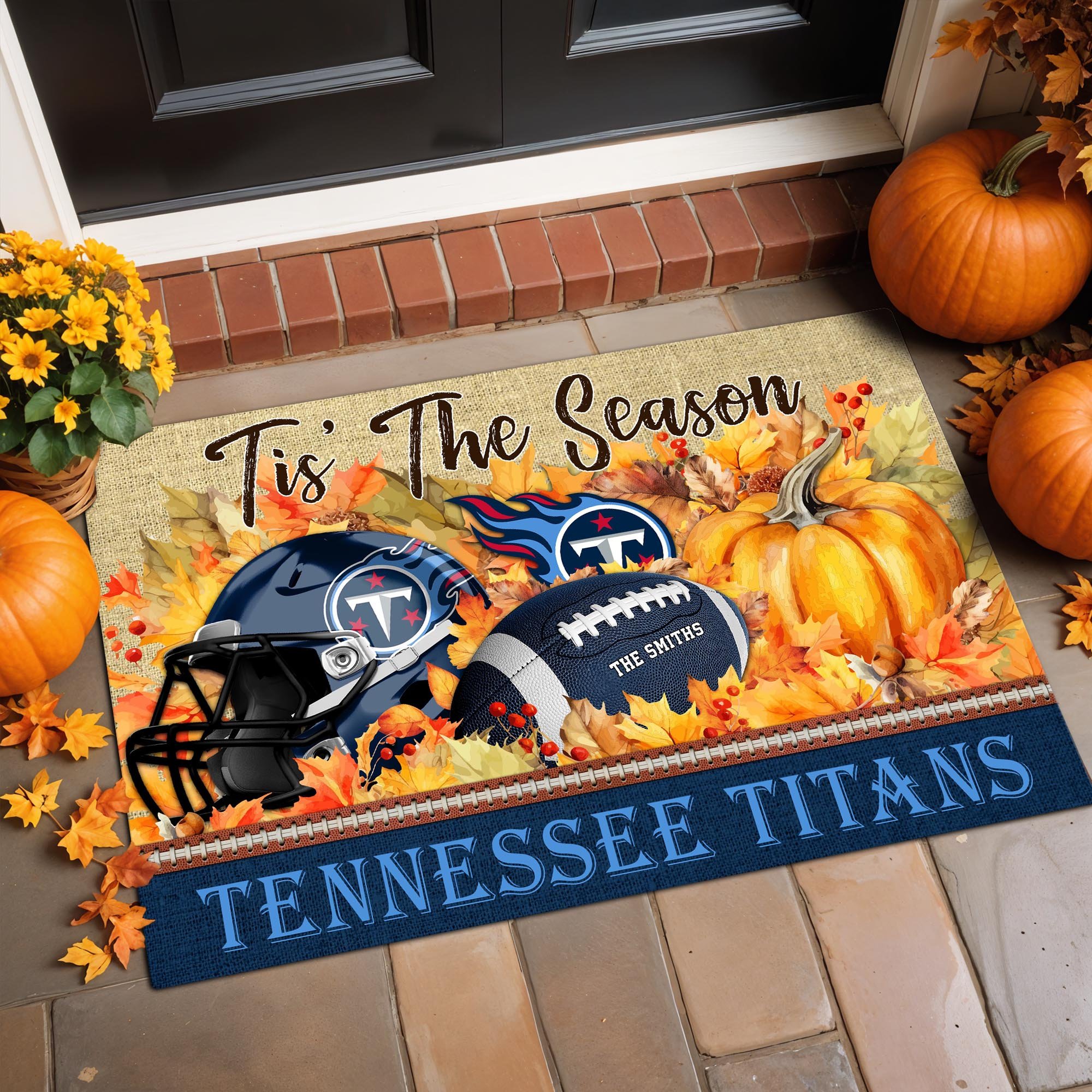 Tennessee Titans Doormat Custom Your Family Name And Choose Your Quotes, Sport Doormat, Sport Gifts For Fan EHIVM-07022666N