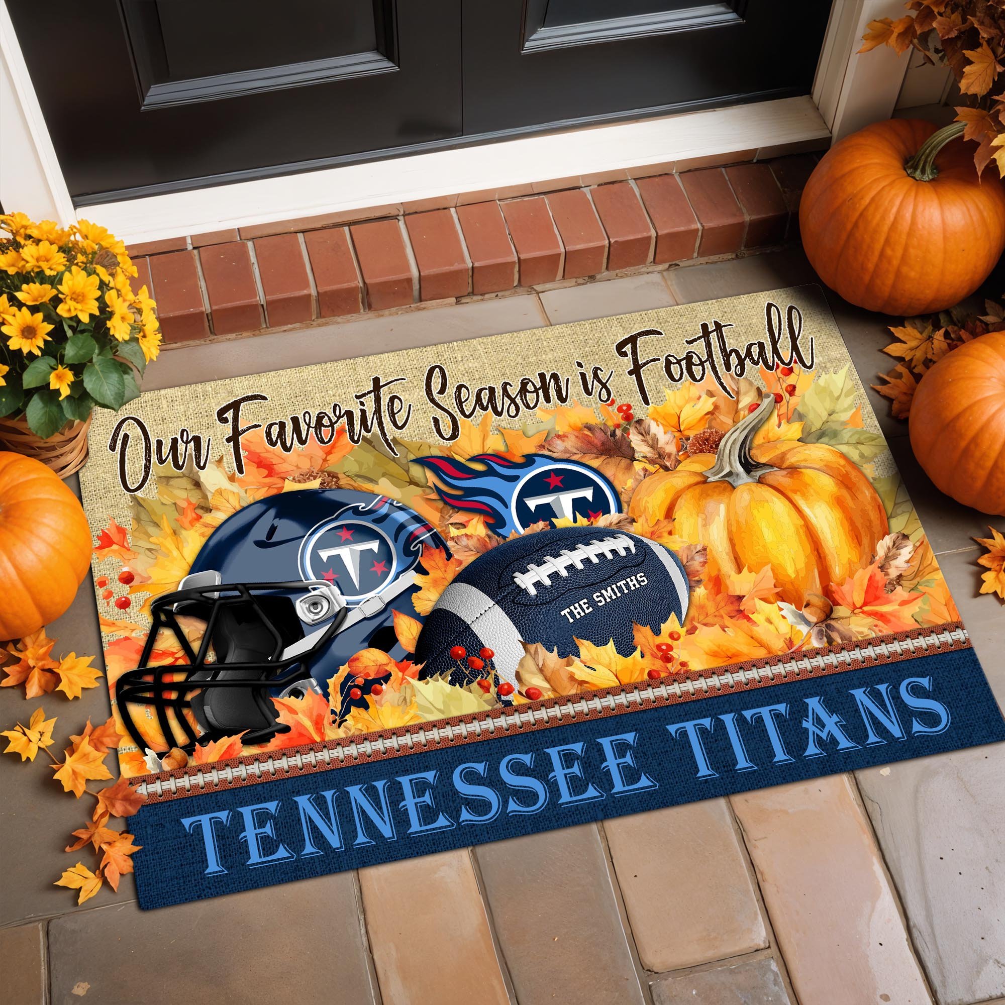 Alternative view of Tennessee Titans Doormat Custom Your Family Name And Choose Your Quotes, Sport Doormat, Sport Gifts For Fan EHIVM-07022666N