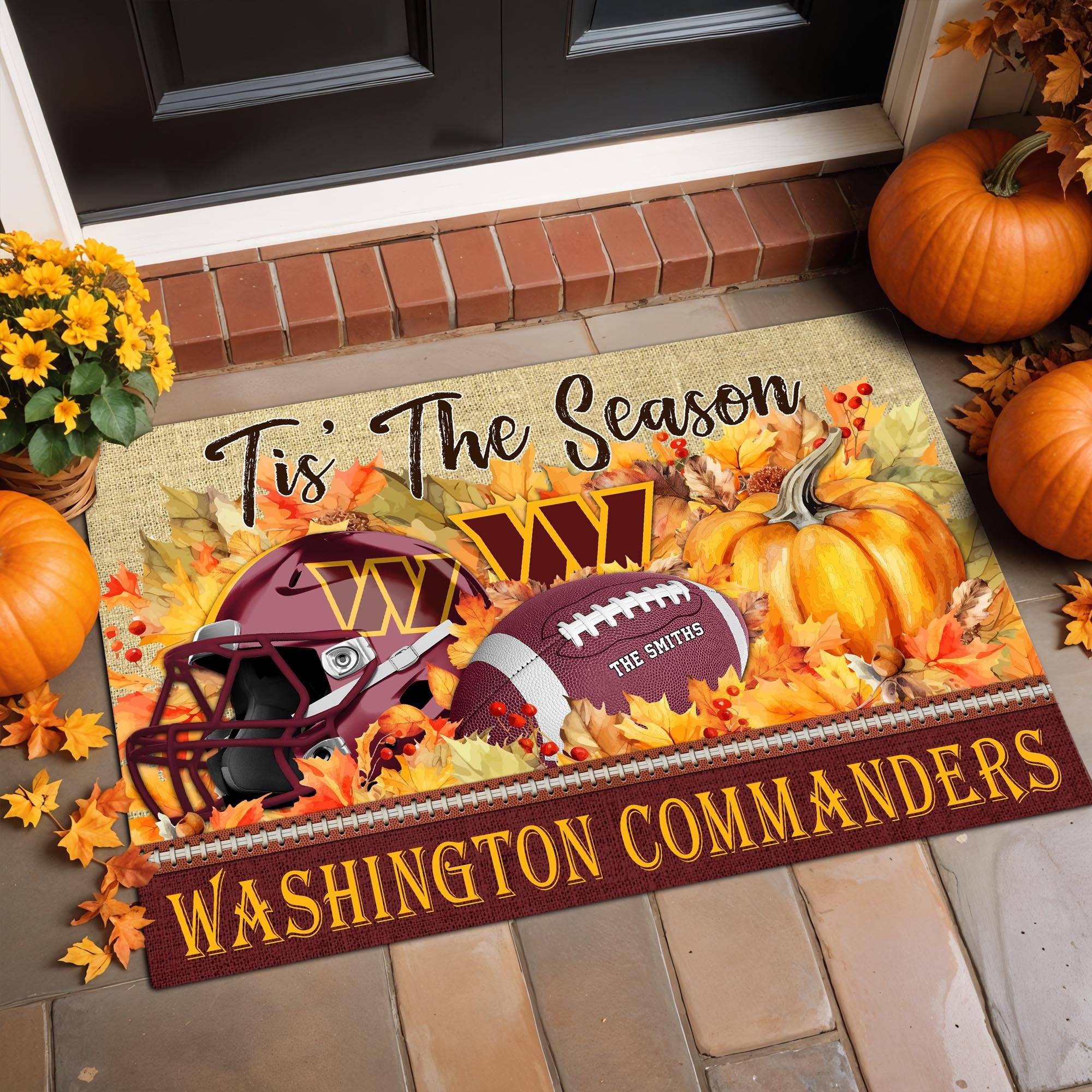 Washington Commanders Doormat Custom Your Family Name And Choose Your Quotes, Sport Doormat, Sport Gifts For Fan EHIVM-07022666N