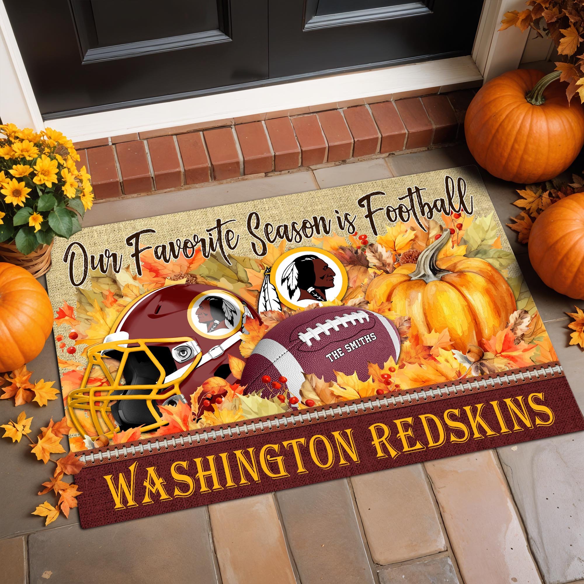 Alternative view of Washington Redskins Doormat Custom Your Family Name And Choose Your Quotes, Sport Doormat, Sport Gifts For Fan EHIVM-07022666N