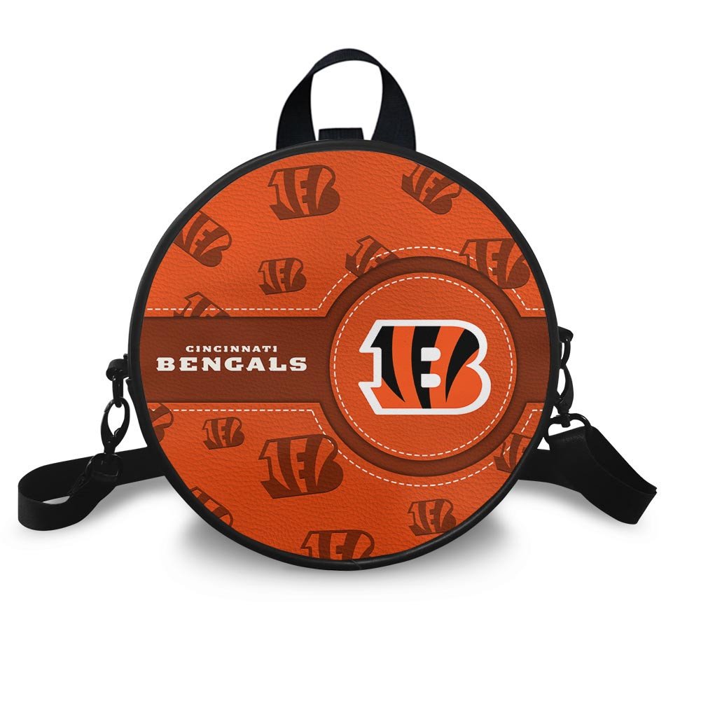 Cincinnati Bengals Prestigia Round Handbag Custom Name 2025 Versions, Sport Prestigia Round Handbag EHIVM-06232637N
