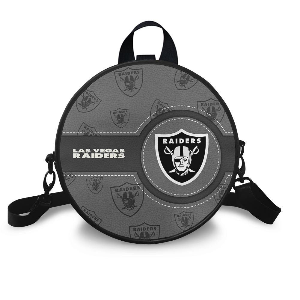 Las Vegas Raiders Prestigia Round Handbag Custom Name 2025 Versions, Sport Prestigia Round Handbag EHIVM-06232637N
