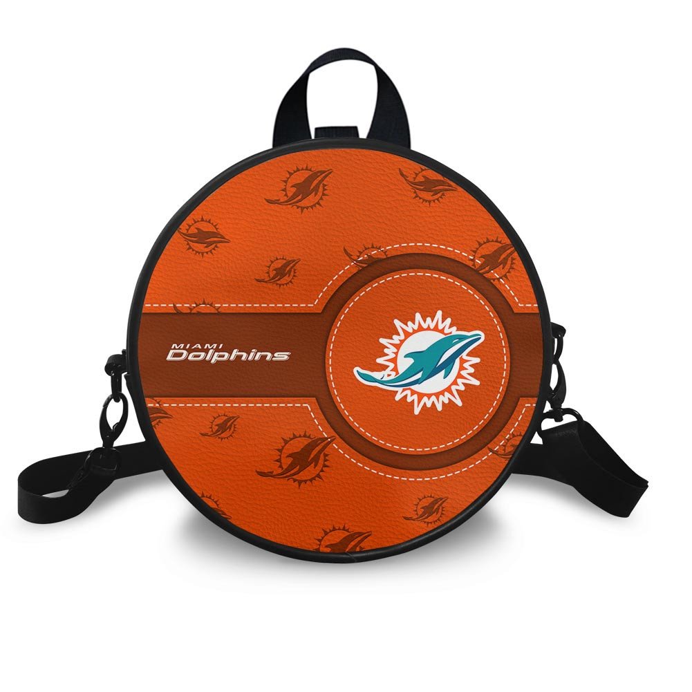 Miami Dolphins Prestigia Round Handbag Custom Name 2025 Versions, Sport Prestigia Round Handbag EHIVM-06232637N