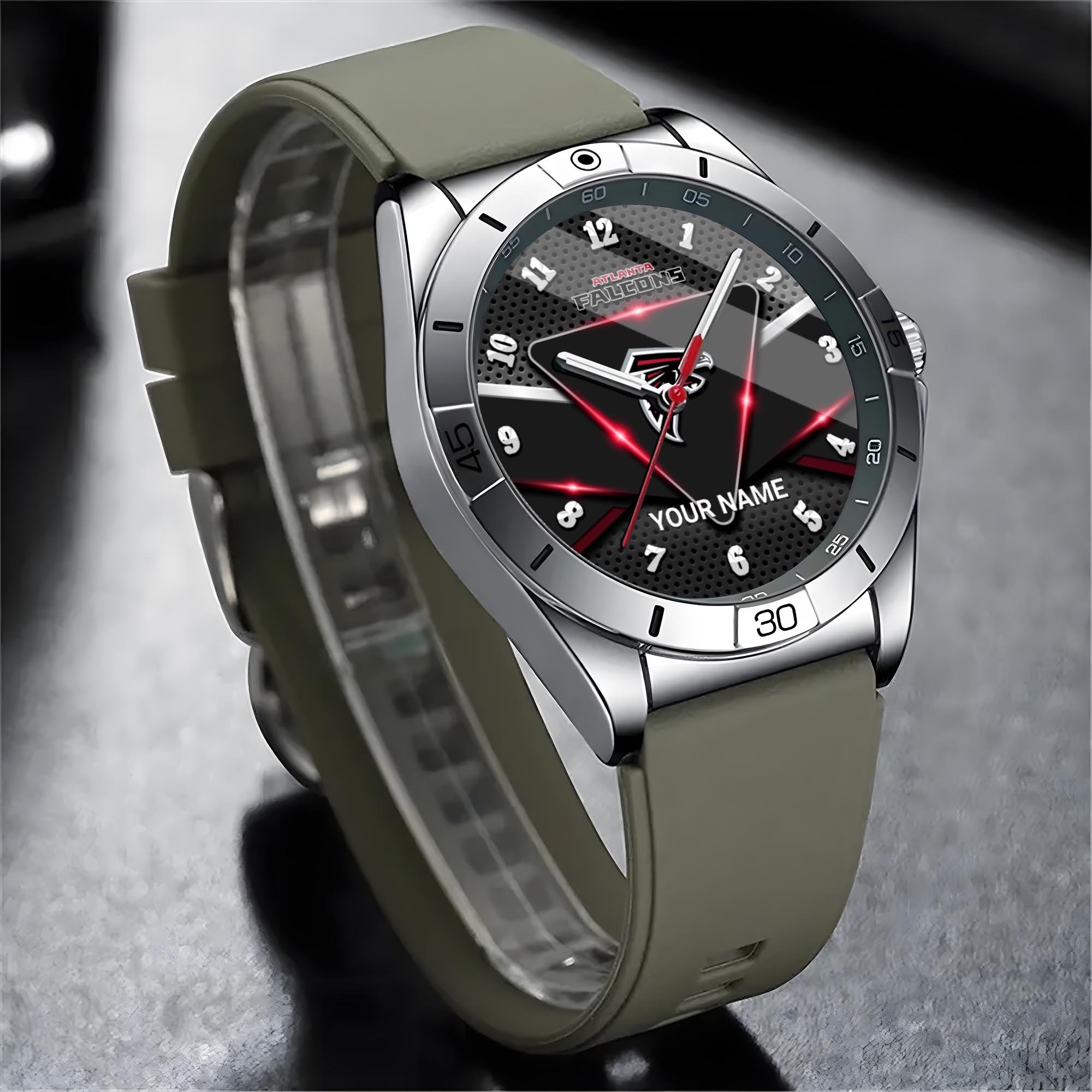 Alternative view of Atlanta Falcons Stainless Steel Quartz Watch Custom Your Name Versions 2025, Gifts For Fan EHIVM-07162797N