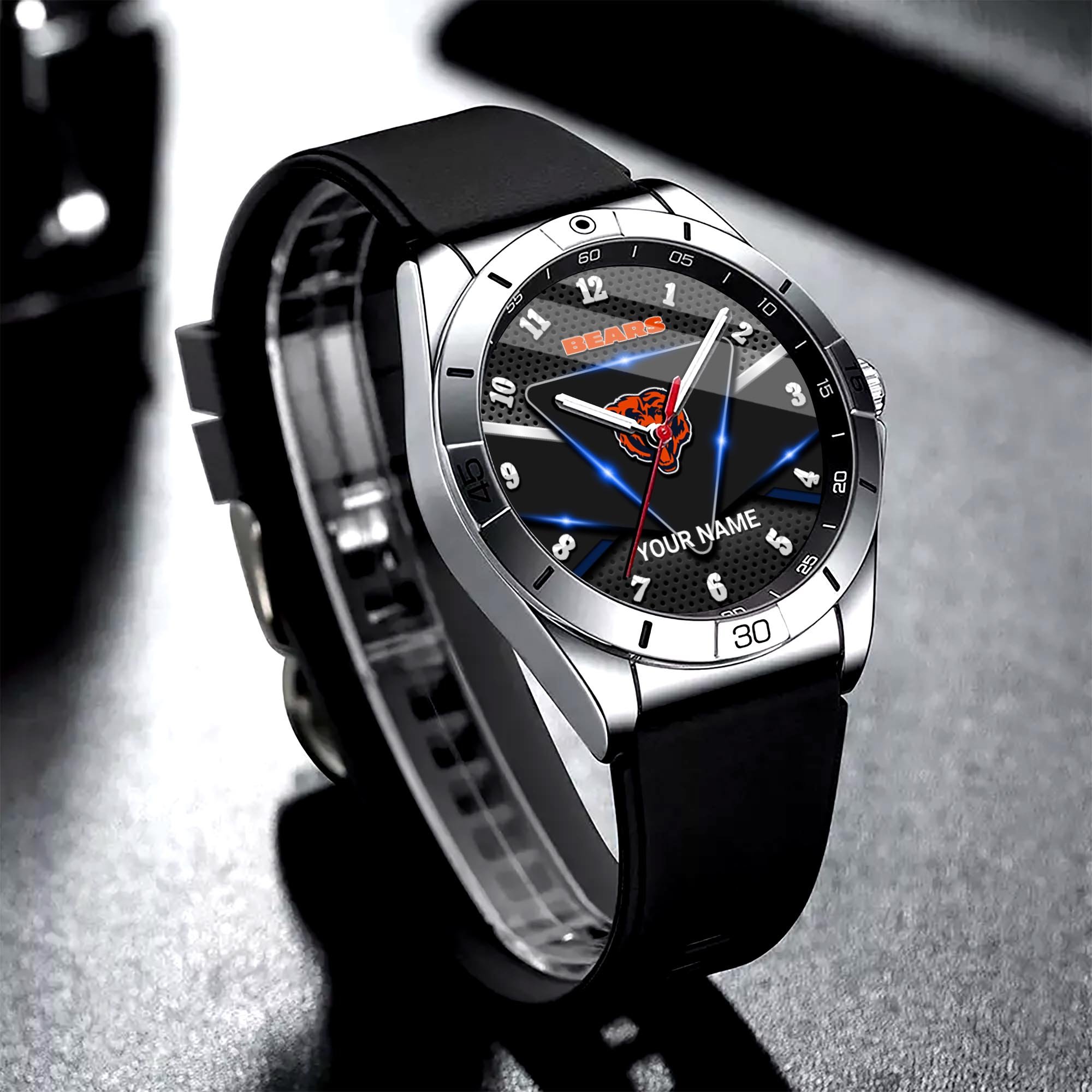 Chicago Bears Stainless Steel Quartz Watch Custom Your Name Versions 2025, Gifts For Fan EHIVM-07162797N