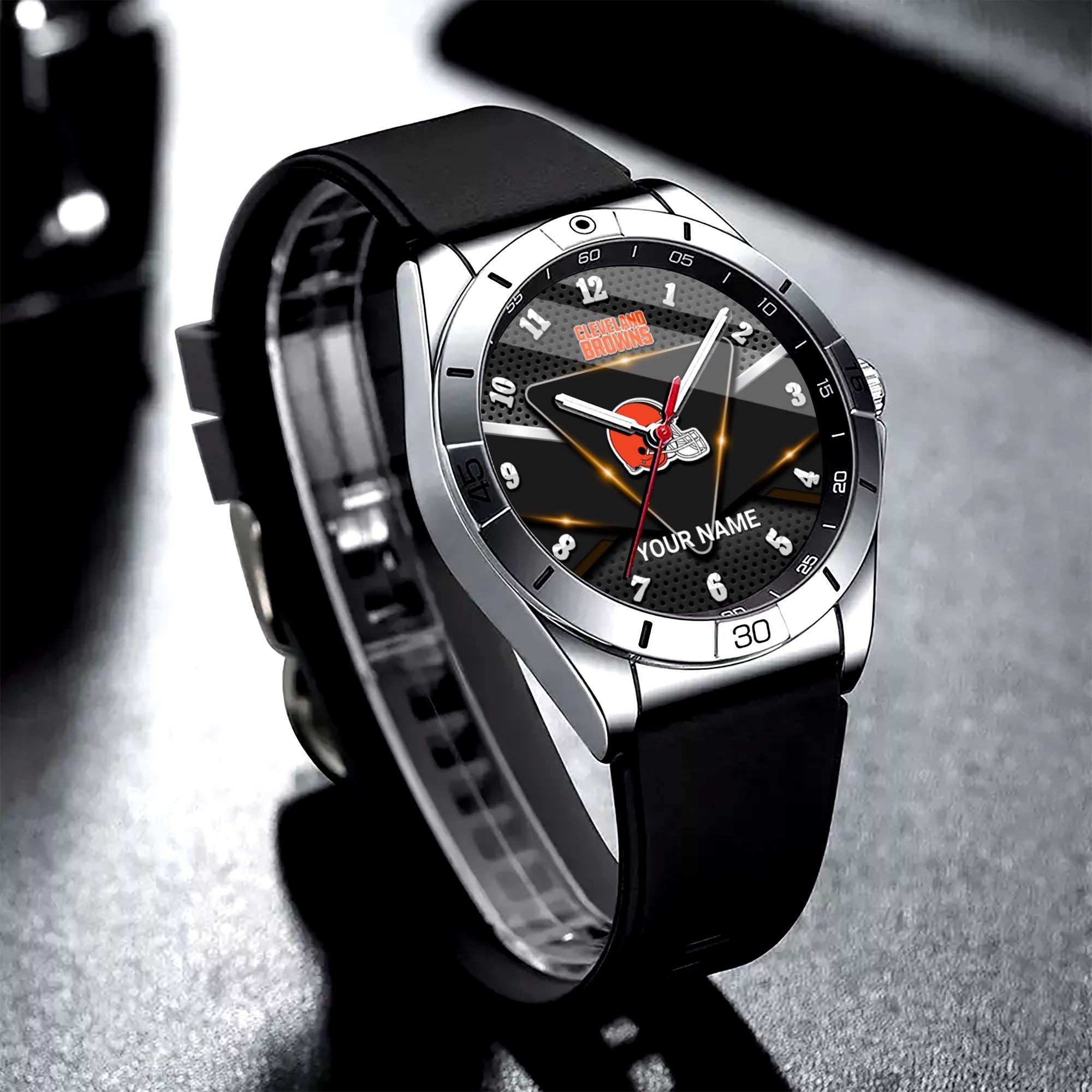 Cleveland Browns Stainless Steel Quartz Watch Custom Your Name Versions 2025, Gifts For Fan EHIVM-07162797N