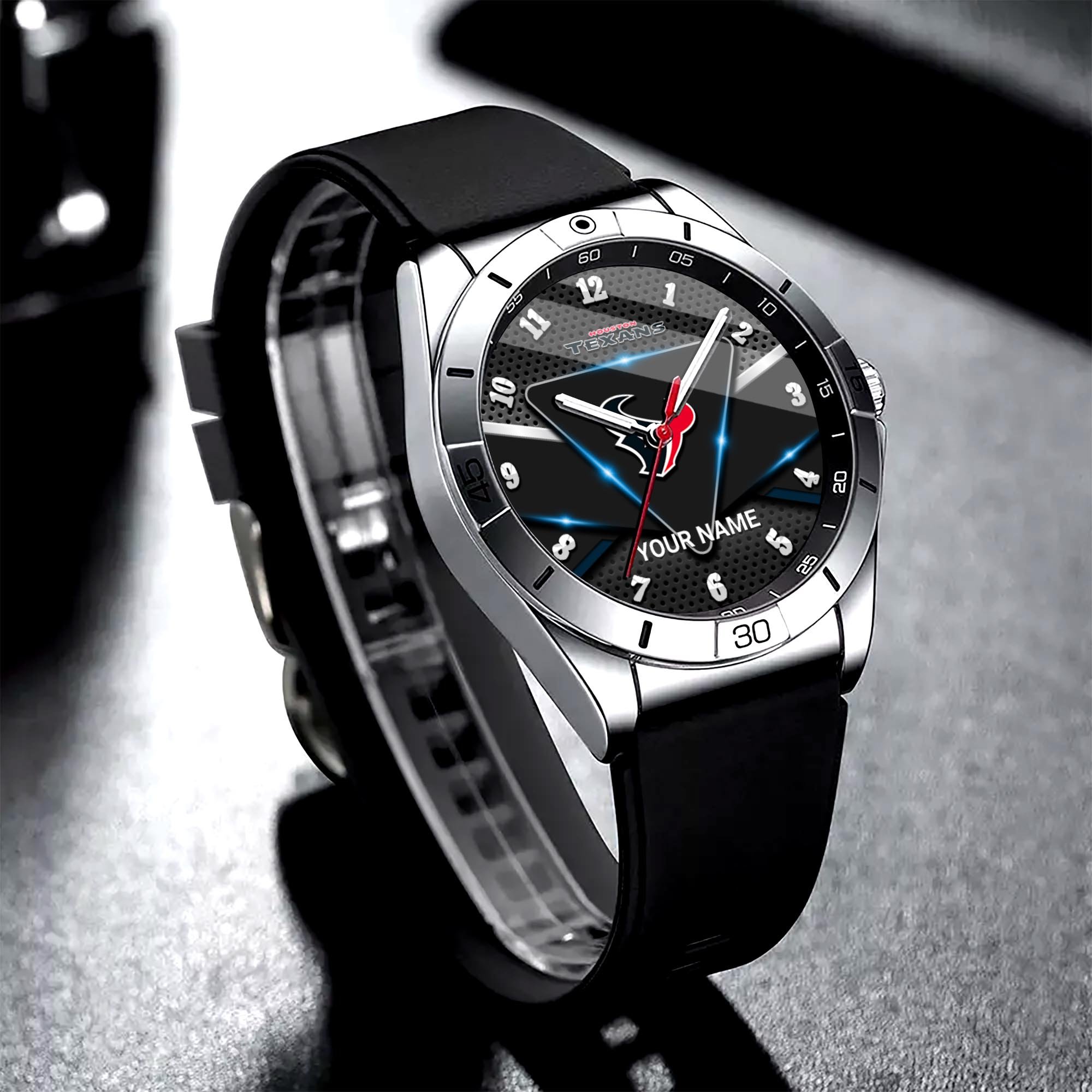 Houston Texans Stainless Steel Quartz Watch Custom Your Name Versions 2025, Gifts For Fan EHIVM-07162797N