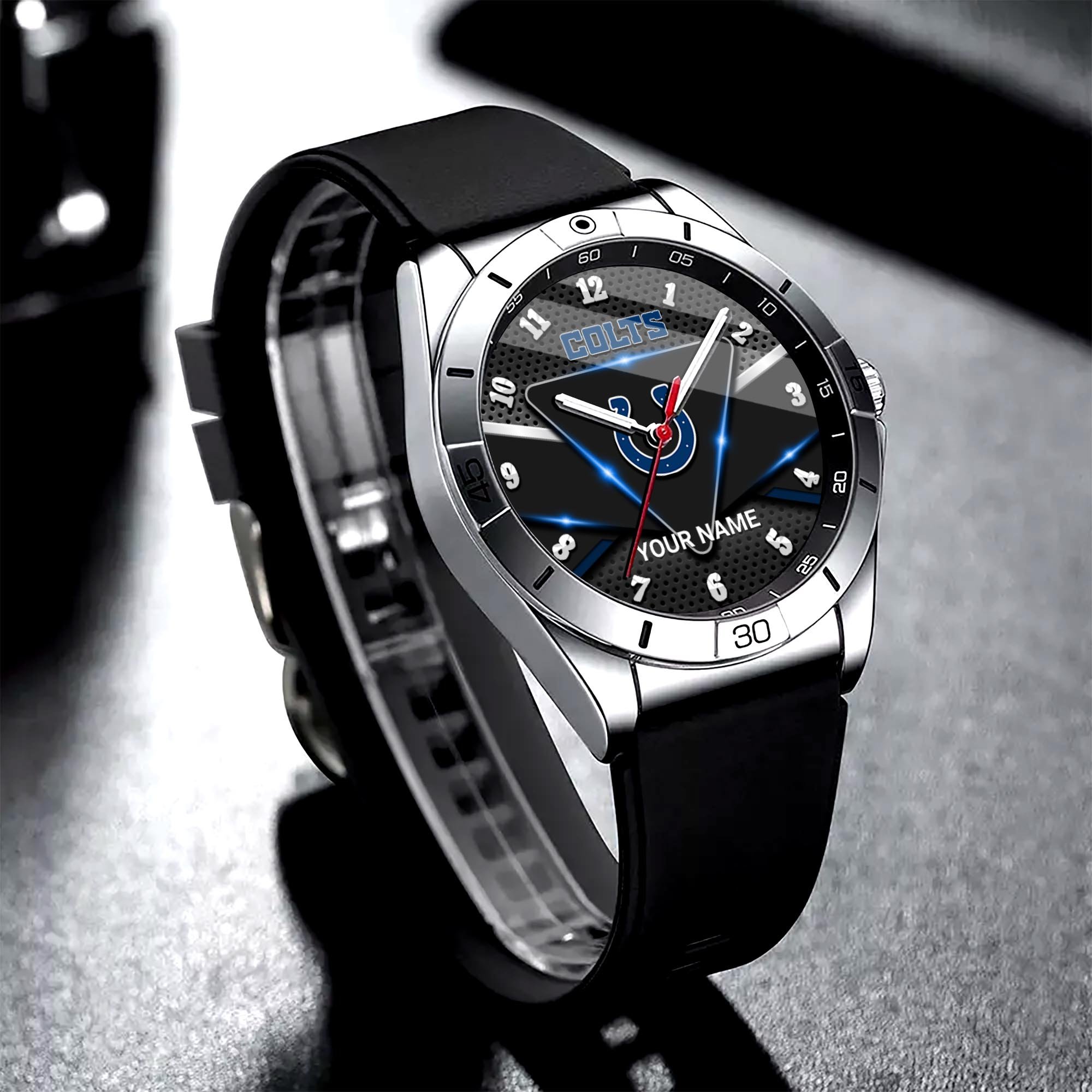 Indianapolis Colts Stainless Steel Quartz Watch Custom Your Name Versions 2025, Gifts For Fan EHIVM-07162797N