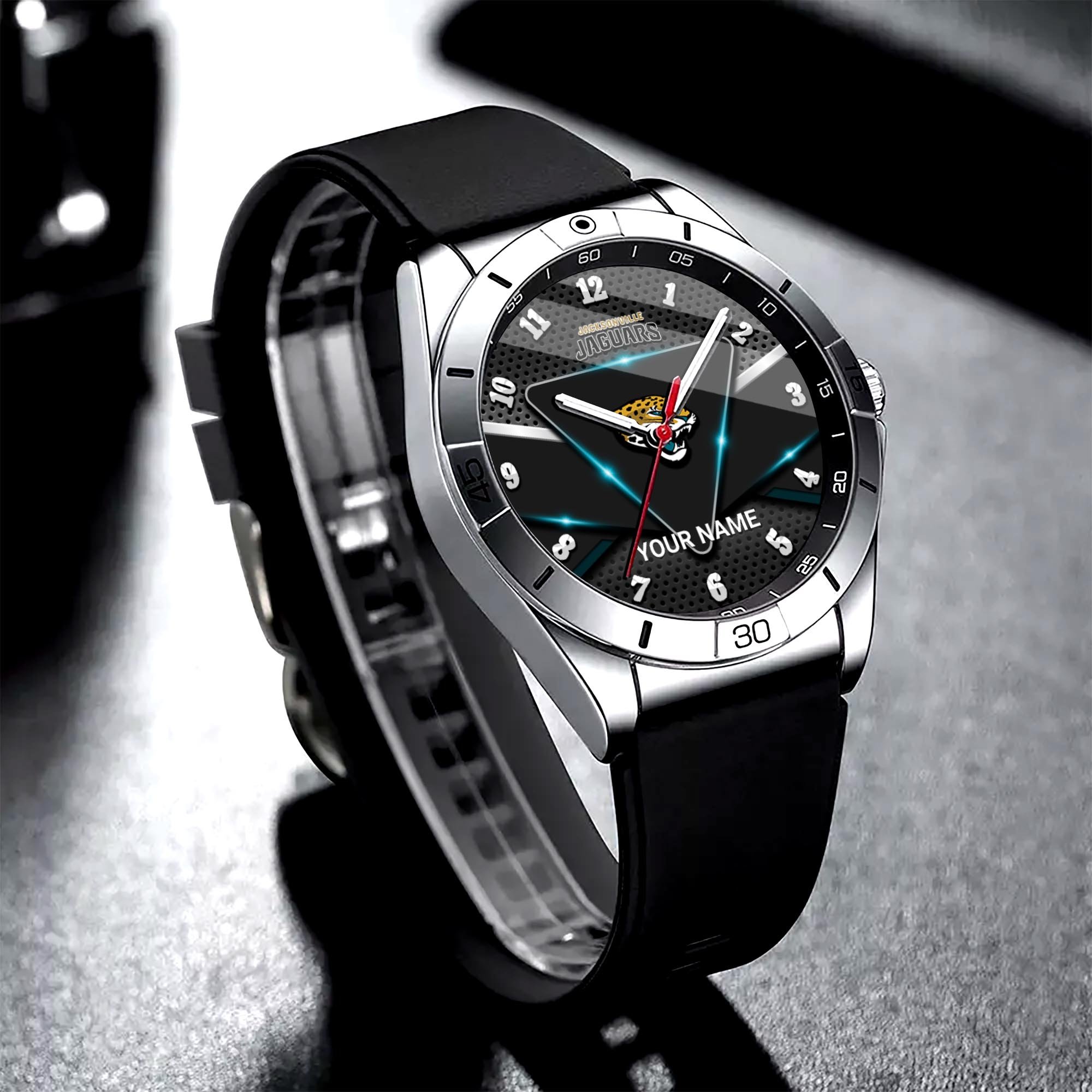 Jacksonville Jaguars Stainless Steel Quartz Watch Custom Your Name Versions 2025, Gifts For Fan EHIVM-07162797N