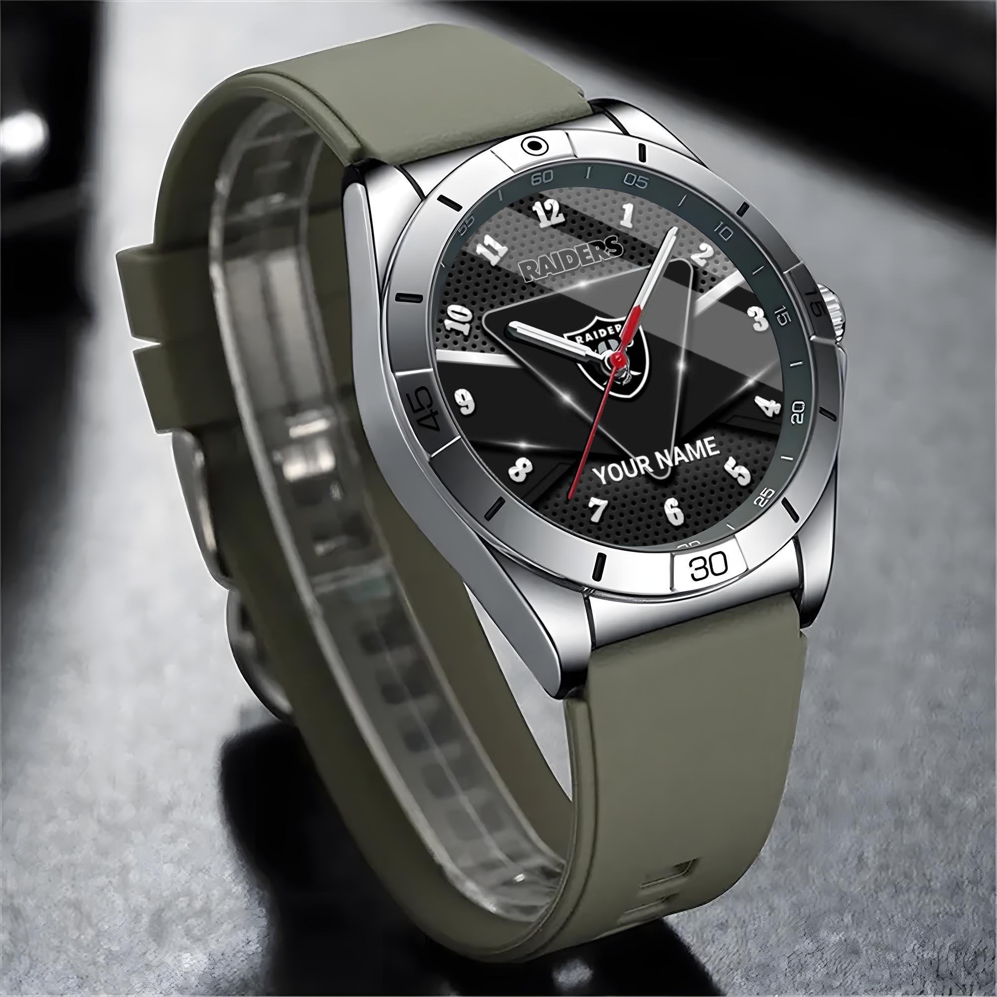 Alternative view of Las Vegas Raiders Stainless Steel Quartz Watch Custom Your Name Versions 2025, Gifts For Fan EHIVM-07162797N