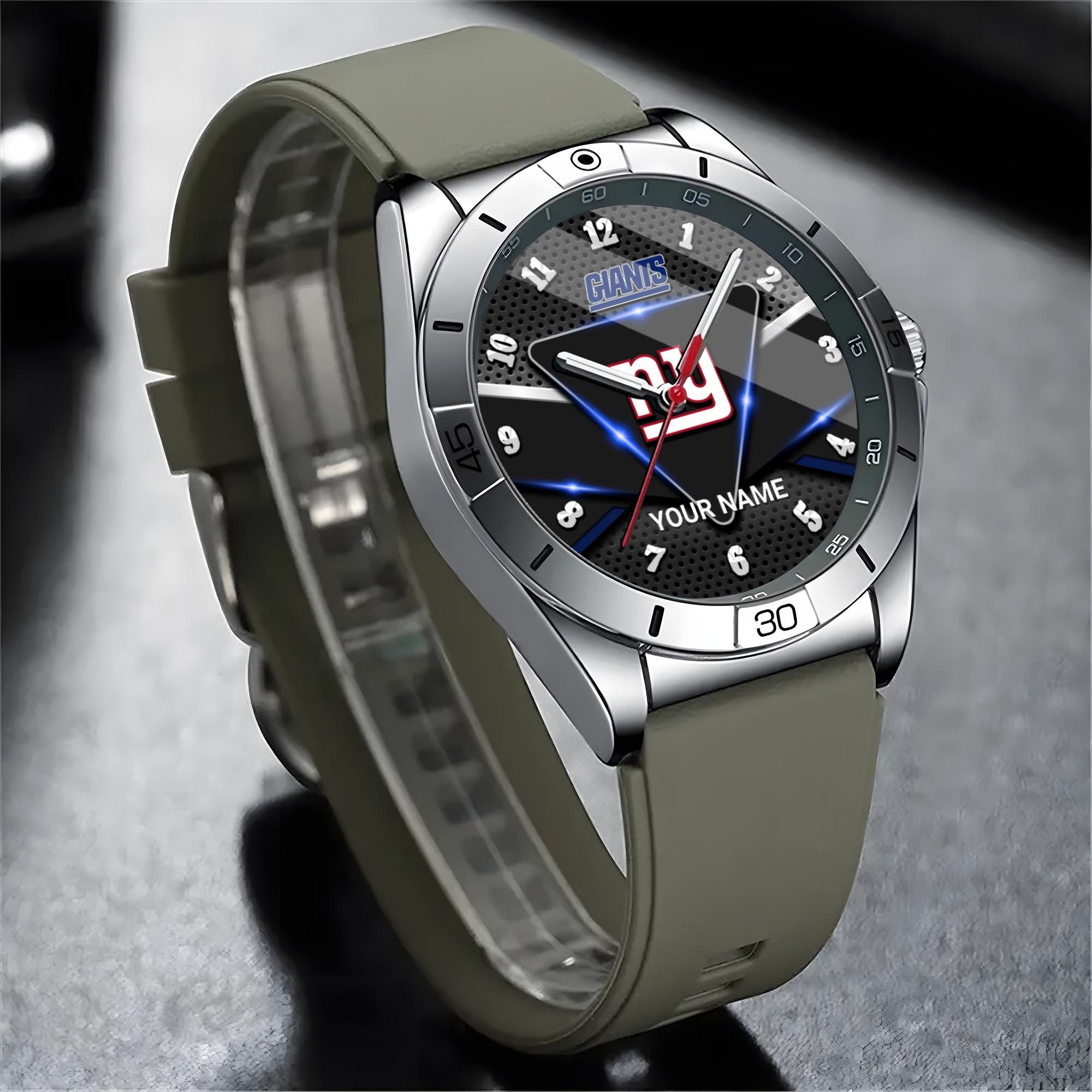 Alternative view of New York Giants Stainless Steel Quartz Watch Custom Your Name Versions 2025, Gifts For Fan EHIVM-07162797N