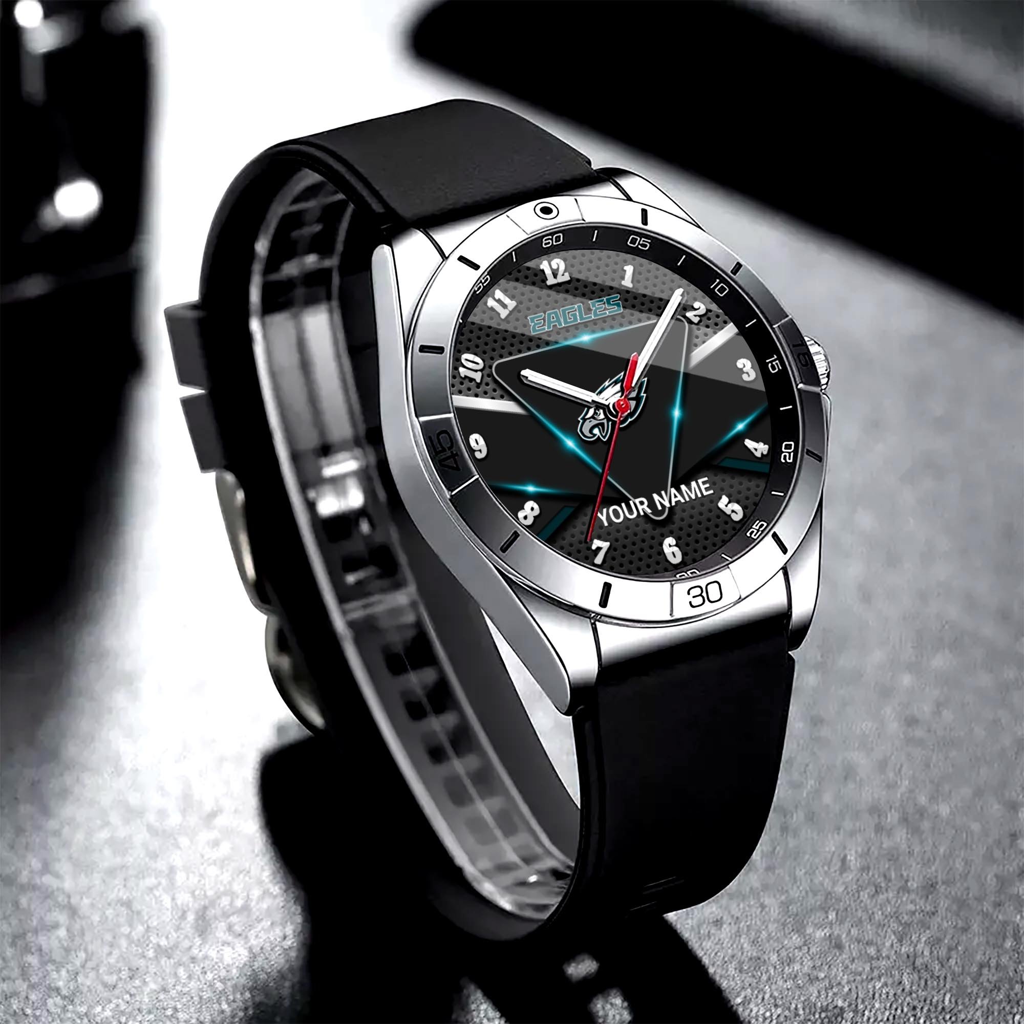 Philadelphia Eagles Stainless Steel Quartz Watch Custom Your Name Versions 2025, Gifts For Fan EHIVM-07162797N