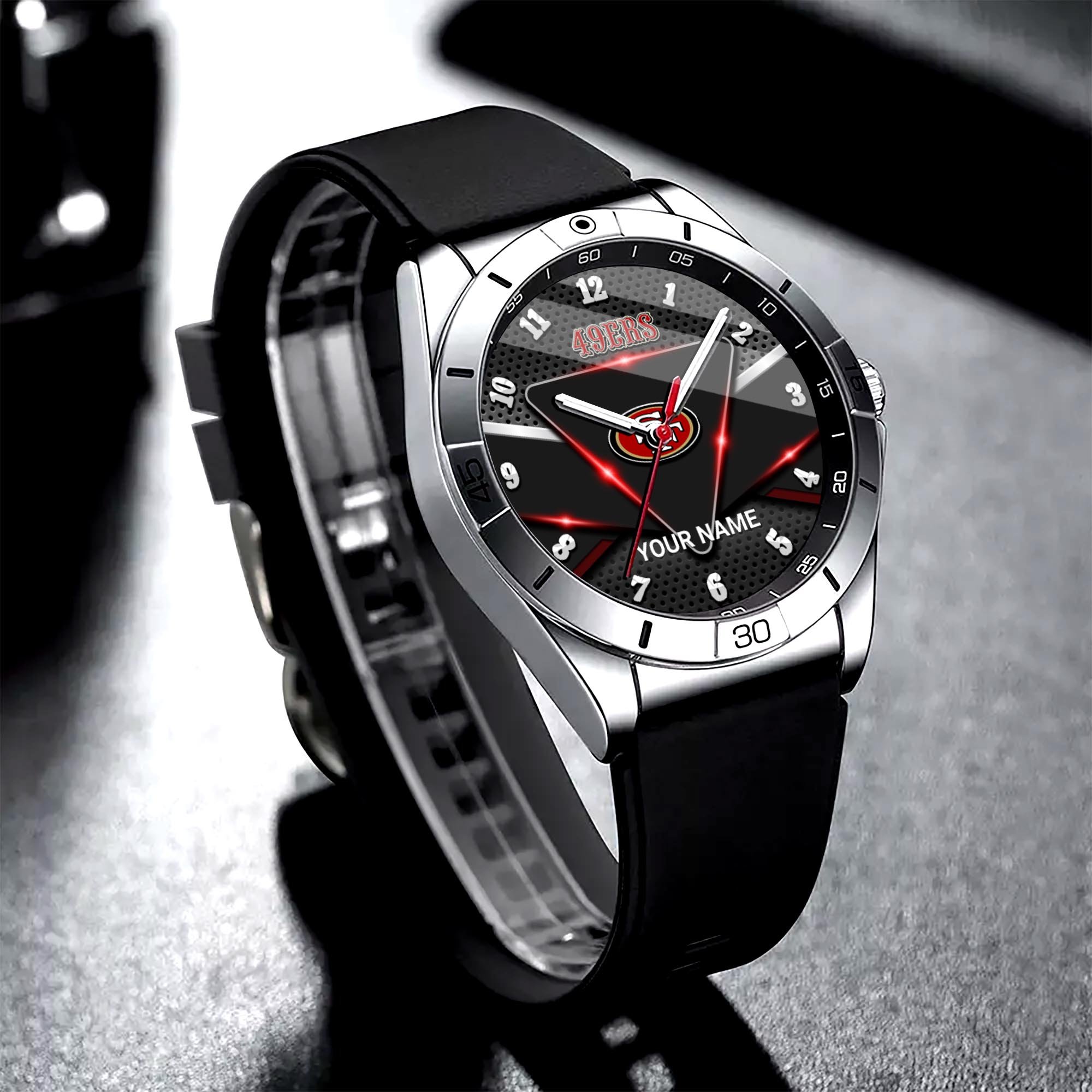 San Francisco 49ers Stainless Steel Quartz Watch Custom Your Name Versions 2025, Gifts For Fan EHIVM-07162797N
