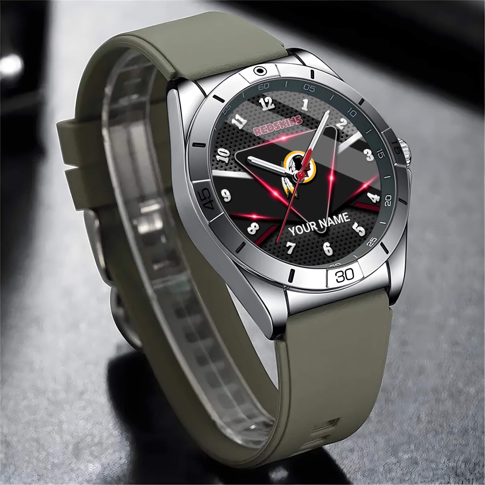 Alternative view of Washington Redskins Stainless Steel Quartz Watch Custom Your Name Versions 2025, Gifts For Fan EHIVM-07162797N