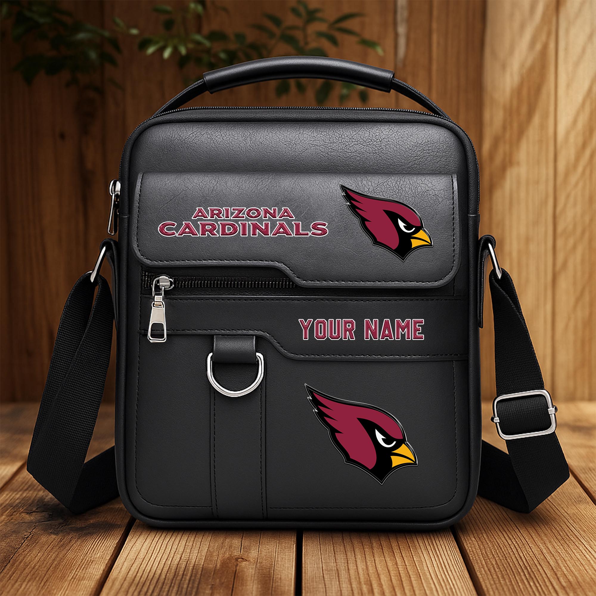 Arizona Cardinals Men's Crossbody Shoulder Bag Custom Your Name 2025 Versions, Sport Shoulder Bag EHIVM-06202610