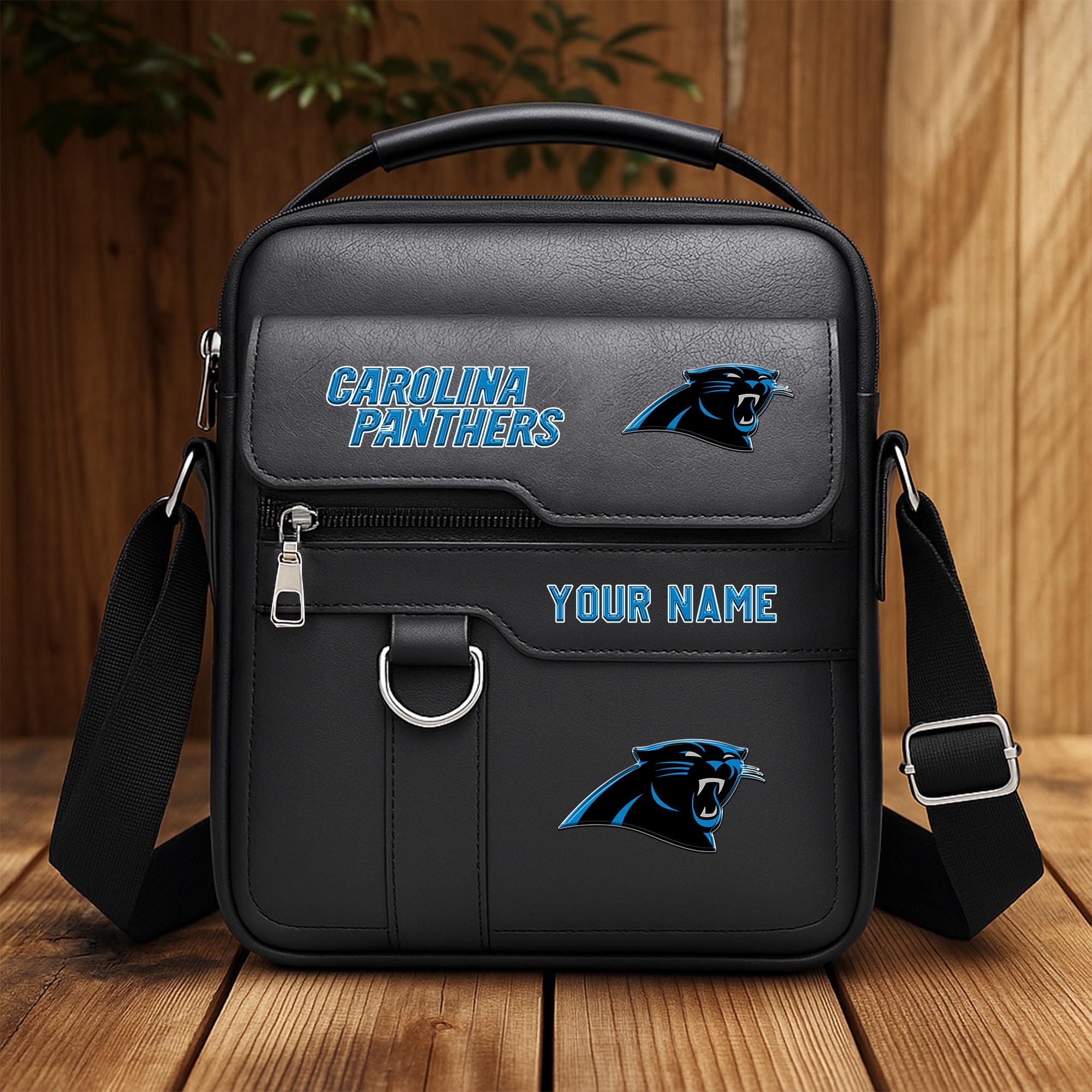 Carolina Panthers Men's Crossbody Shoulder Bag Custom Your Name 2025 Versions, Sport Shoulder Bag EHIVM-06202610