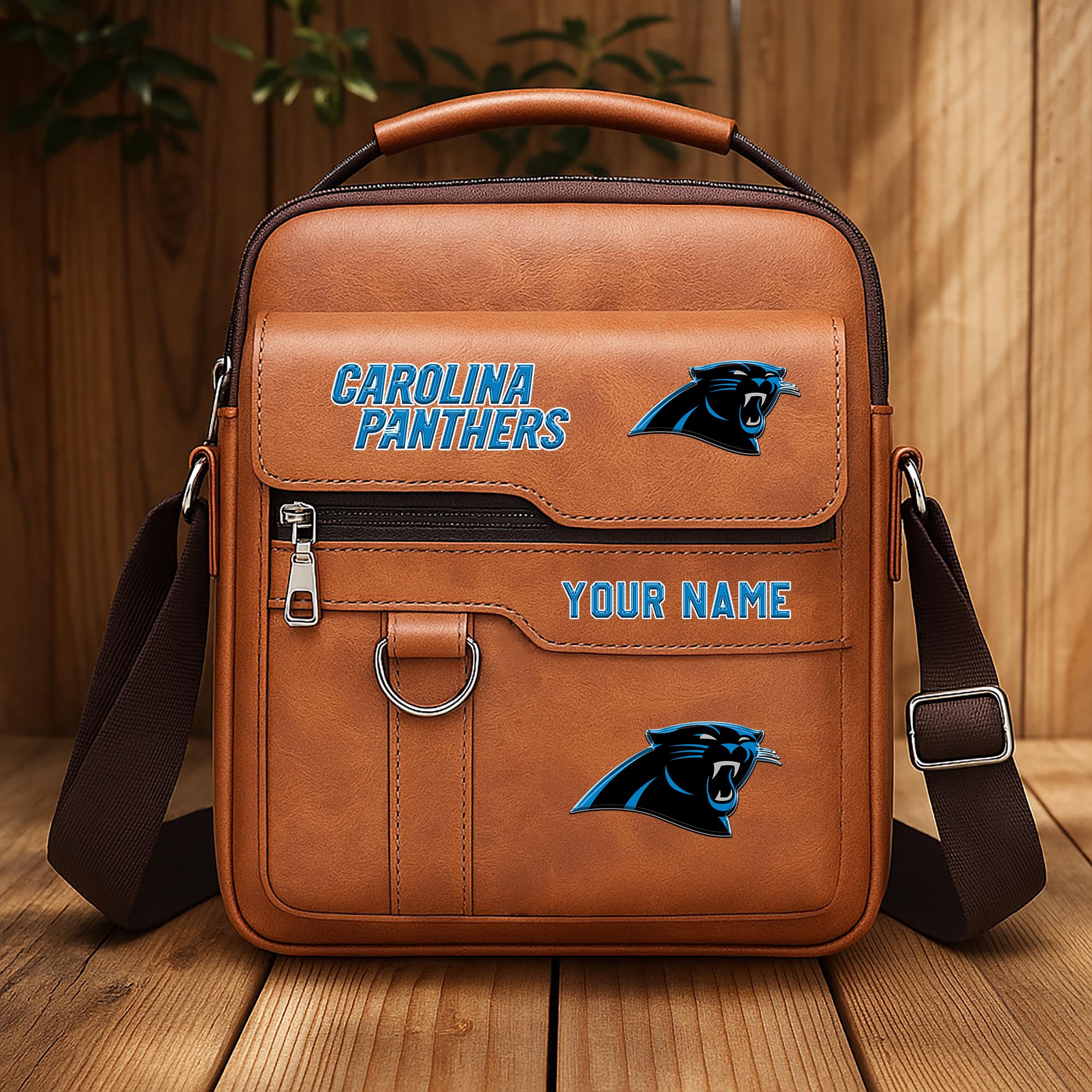 Alternative view of Carolina Panthers Men's Crossbody Shoulder Bag Custom Your Name 2025 Versions, Sport Shoulder Bag EHIVM-06202610