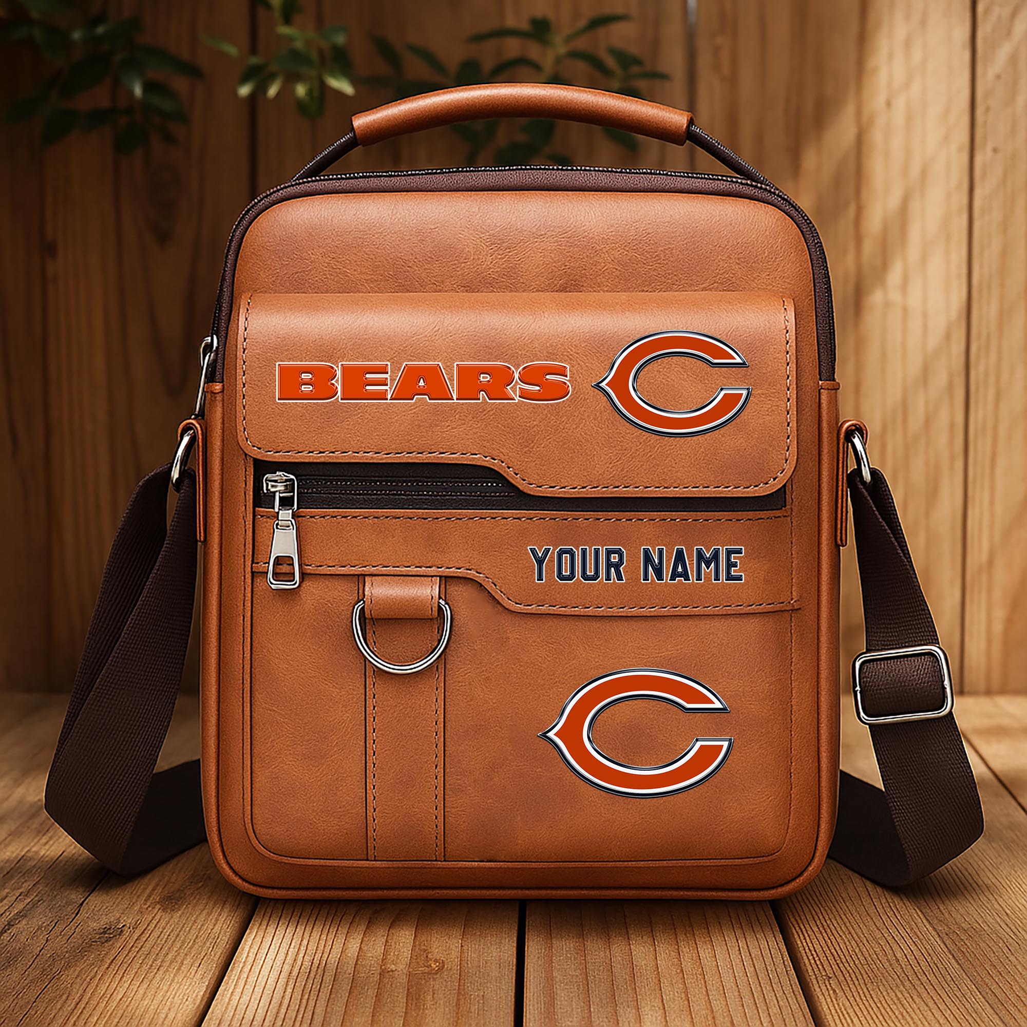 Alternative view of Chicago Bears Men's Crossbody Shoulder Bag Custom Your Name 2025 Versions, Sport Shoulder Bag EHIVM-06202610