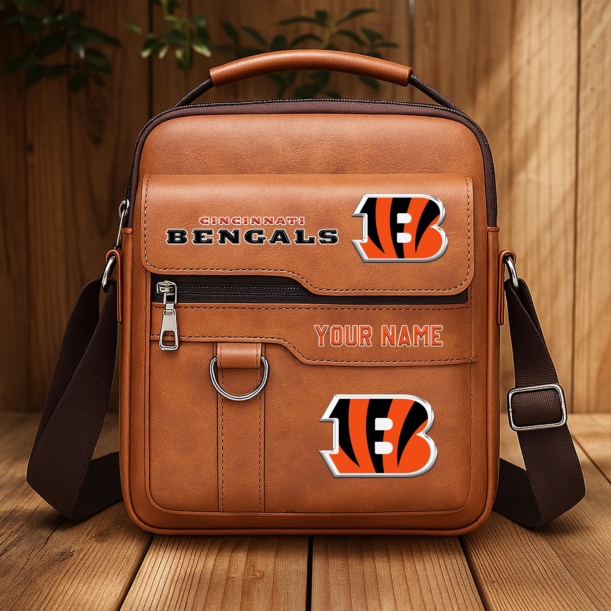 Alternative view of Cincinnati Bengals Men's Crossbody Shoulder Bag Custom Your Name 2025 Versions, Sport Shoulder Bag EHIVM-06202610