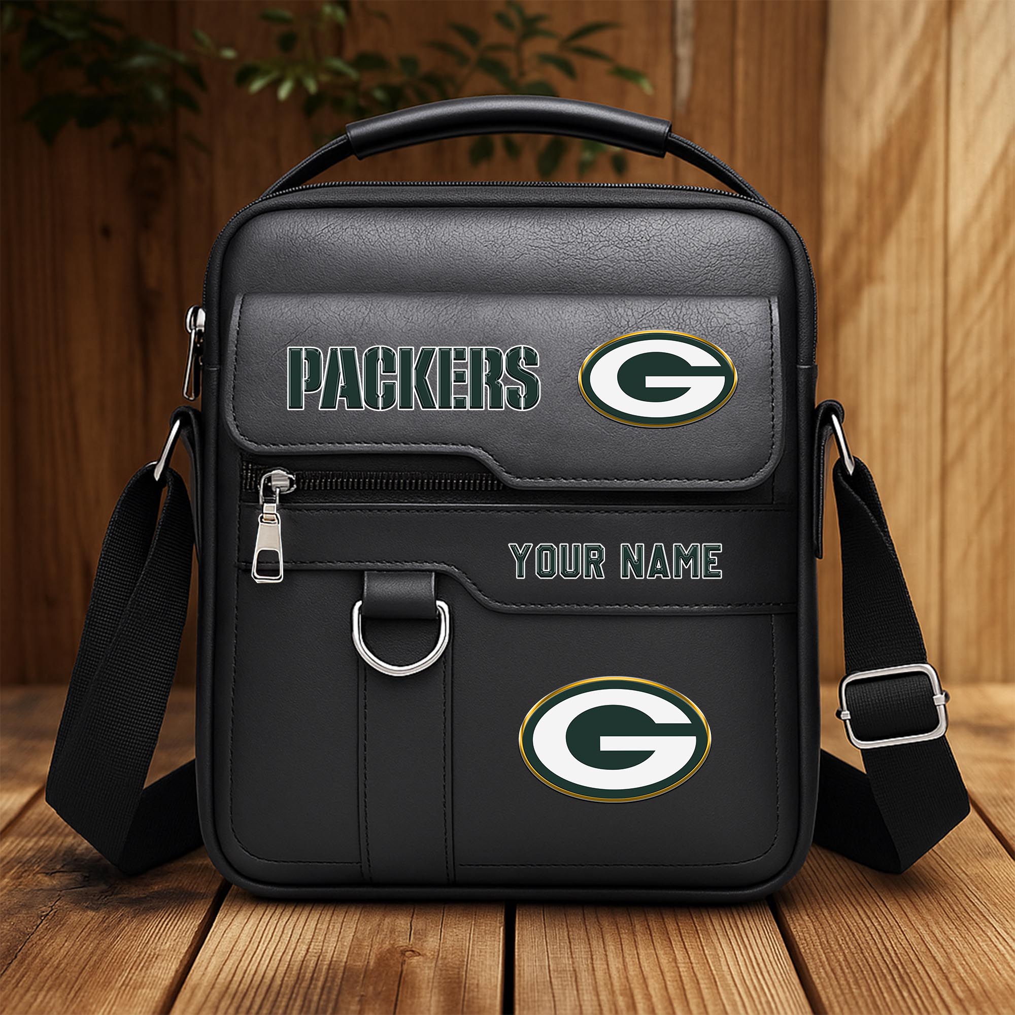 Green Bay Packers Men's Crossbody Shoulder Bag Custom Your Name 2025 Versions, Sport Shoulder Bag EHIVM-06202610