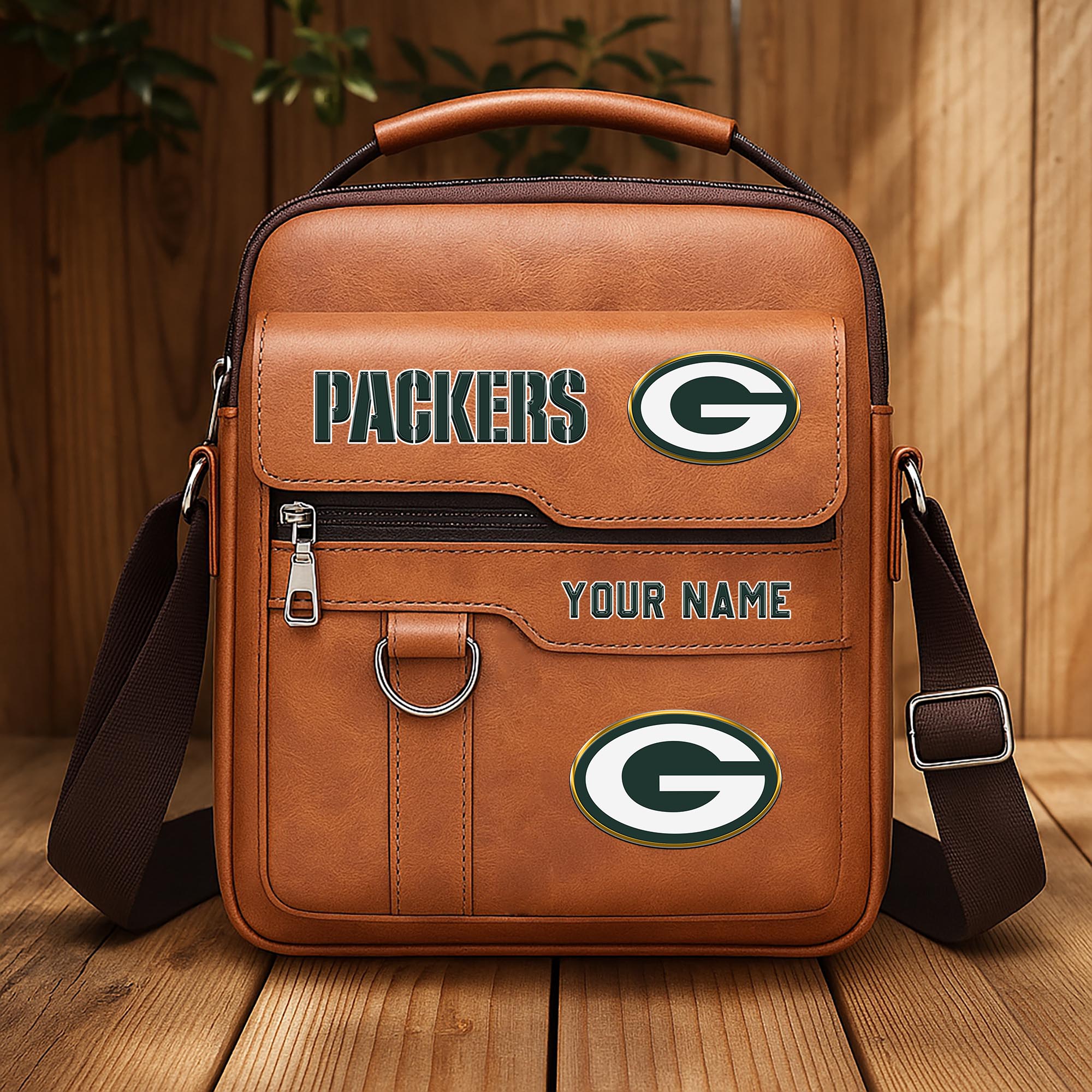 Alternative view of Green Bay Packers Men's Crossbody Shoulder Bag Custom Your Name 2025 Versions, Sport Shoulder Bag EHIVM-06202610