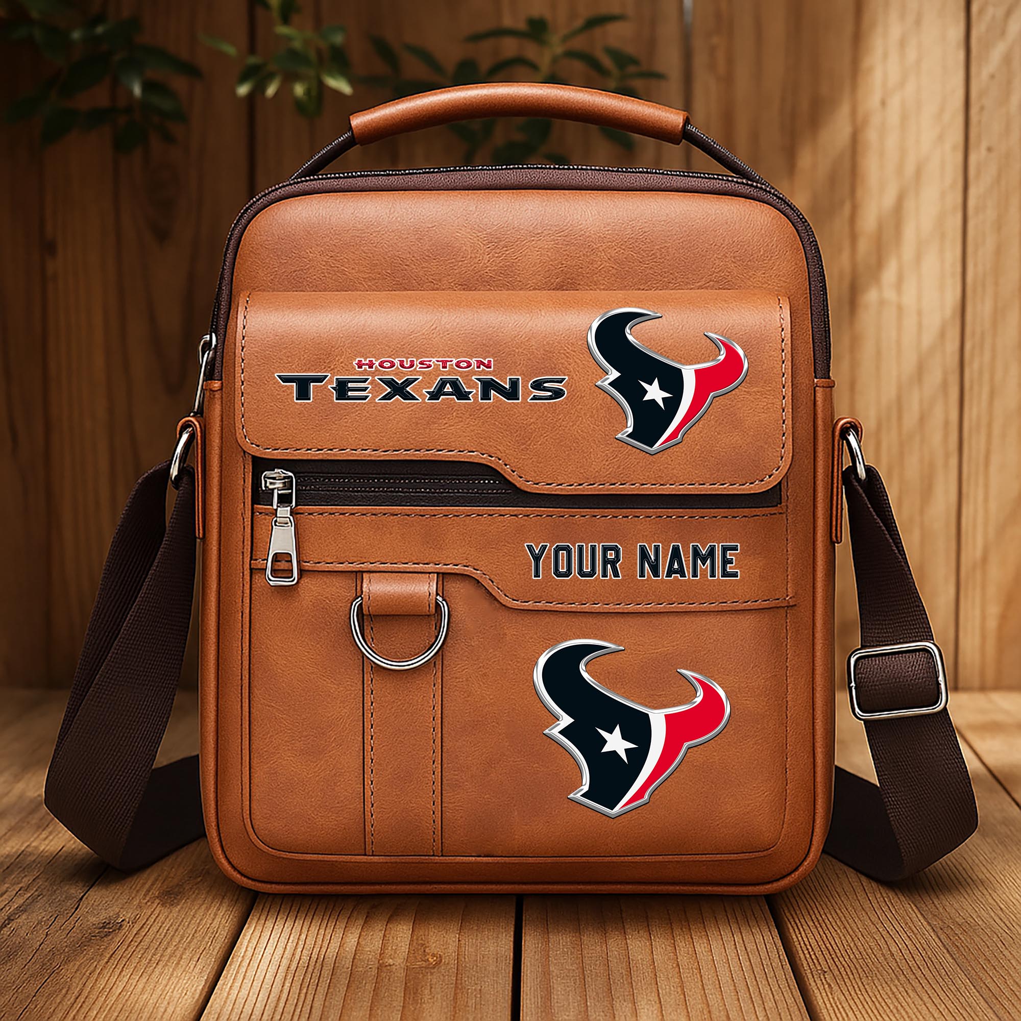 Alternative view of Houston Texans Men's Crossbody Shoulder Bag Custom Your Name 2025 Versions, Sport Shoulder Bag EHIVM-06202610