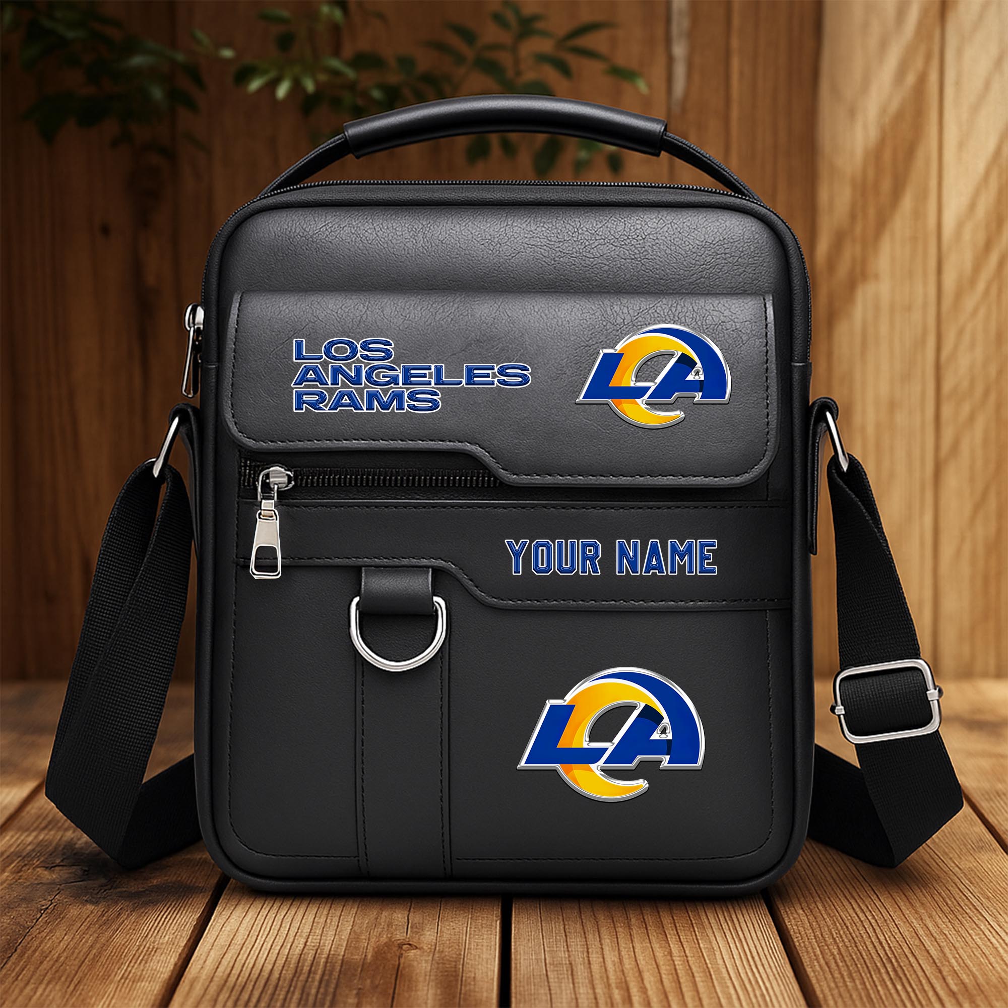 Los Angeles Rams Men's Crossbody Shoulder Bag Custom Your Name 2025 Versions, Sport Shoulder Bag EHIVM-06202610