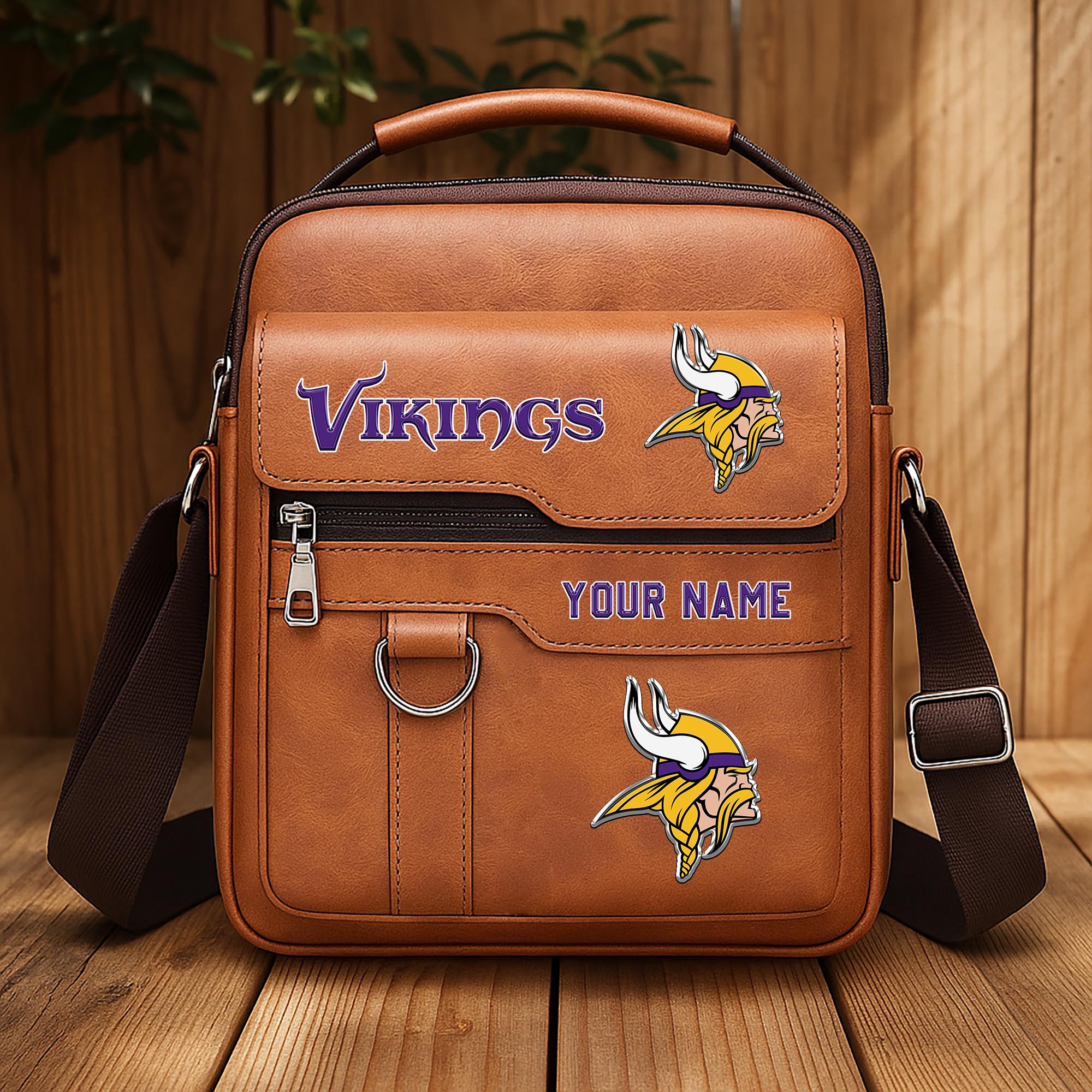 Alternative view of Minnesota Vikings Men's Crossbody Shoulder Bag Custom Your Name 2025 Versions, Sport Shoulder Bag EHIVM-06202610