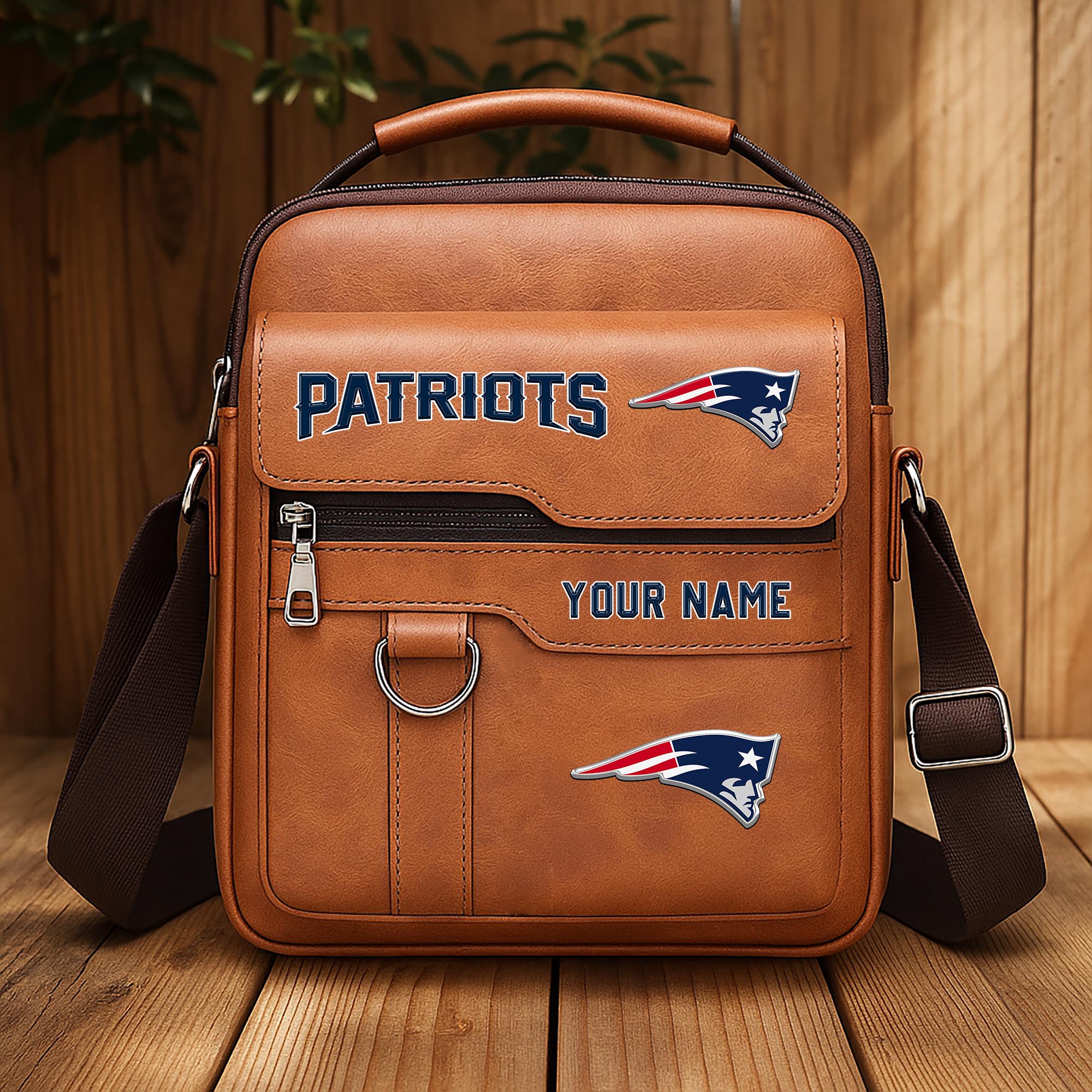 Alternative view of New England Patriots Men's Crossbody Shoulder Bag Custom Your Name 2025 Versions, Sport Shoulder Bag EHIVM-06202610