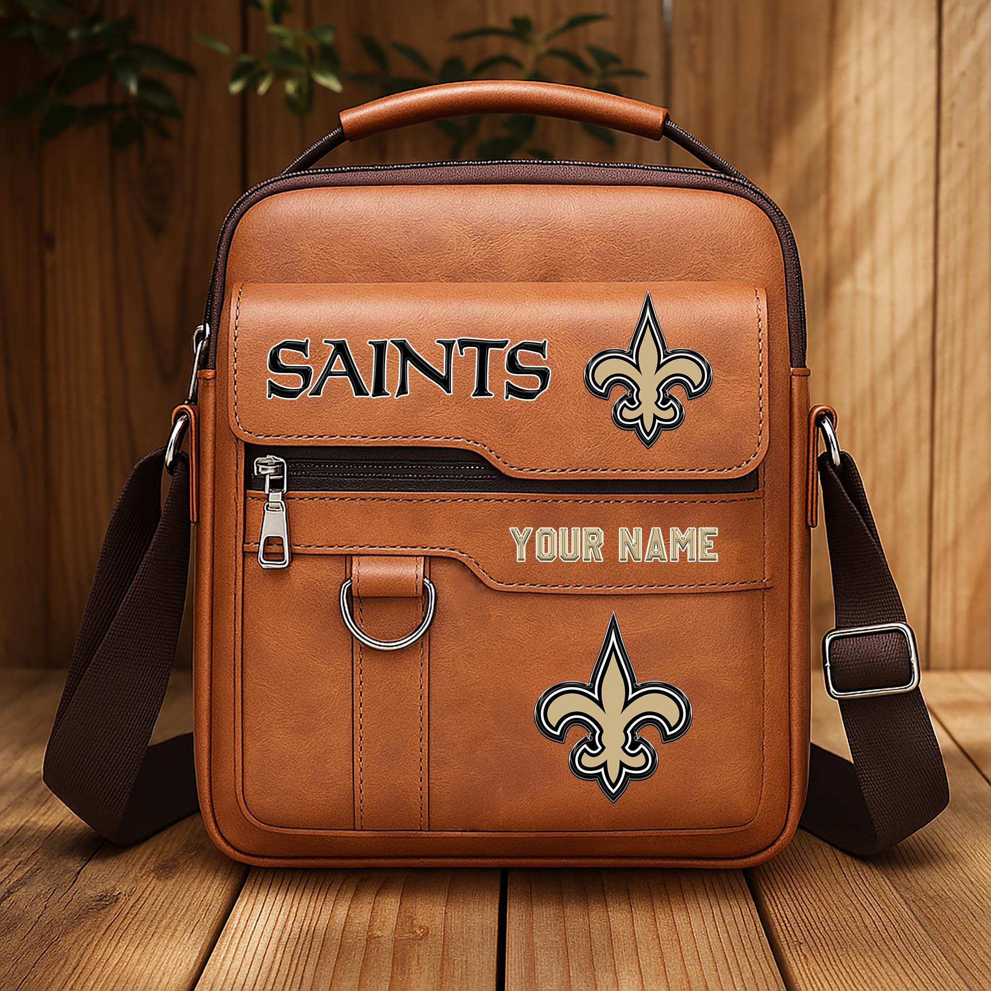 Alternative view of New Orleans Saints Men's Crossbody Shoulder Bag Custom Your Name 2025 Versions, Sport Shoulder Bag EHIVM-06202610