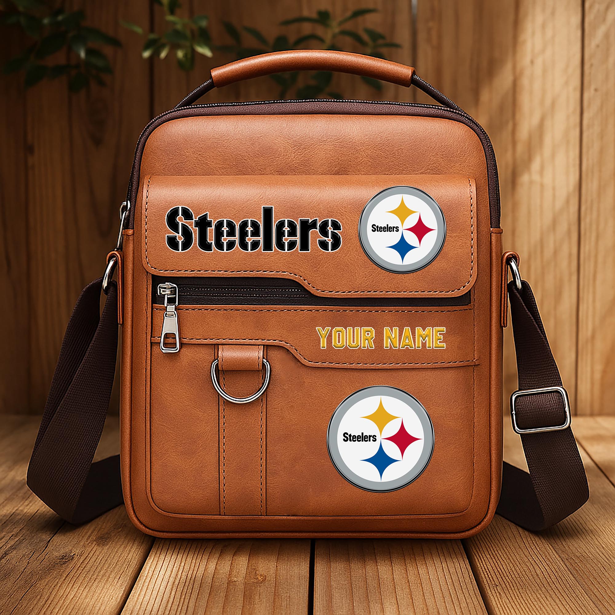 Alternative view of Pittsburgh Steelers Men's Crossbody Shoulder Bag Custom Your Name 2025 Versions, Sport Shoulder Bag EHIVM-06202610