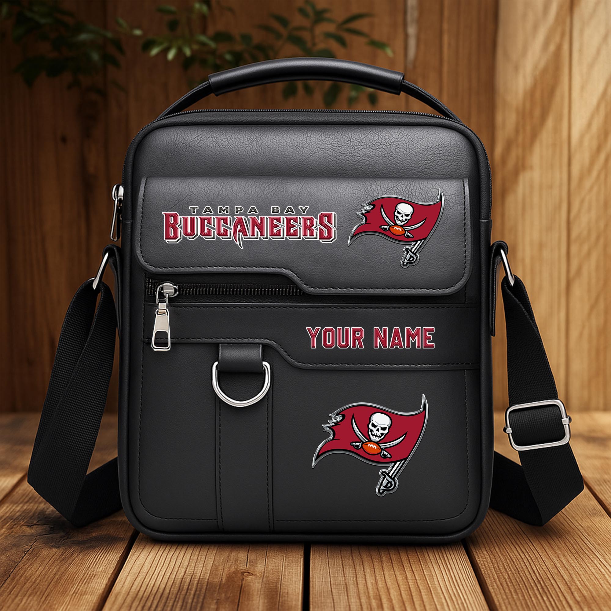 Tampa Bay Buccaneers Men's Crossbody Shoulder Bag Custom Your Name 2025 Versions, Sport Shoulder Bag EHIVM-06202610