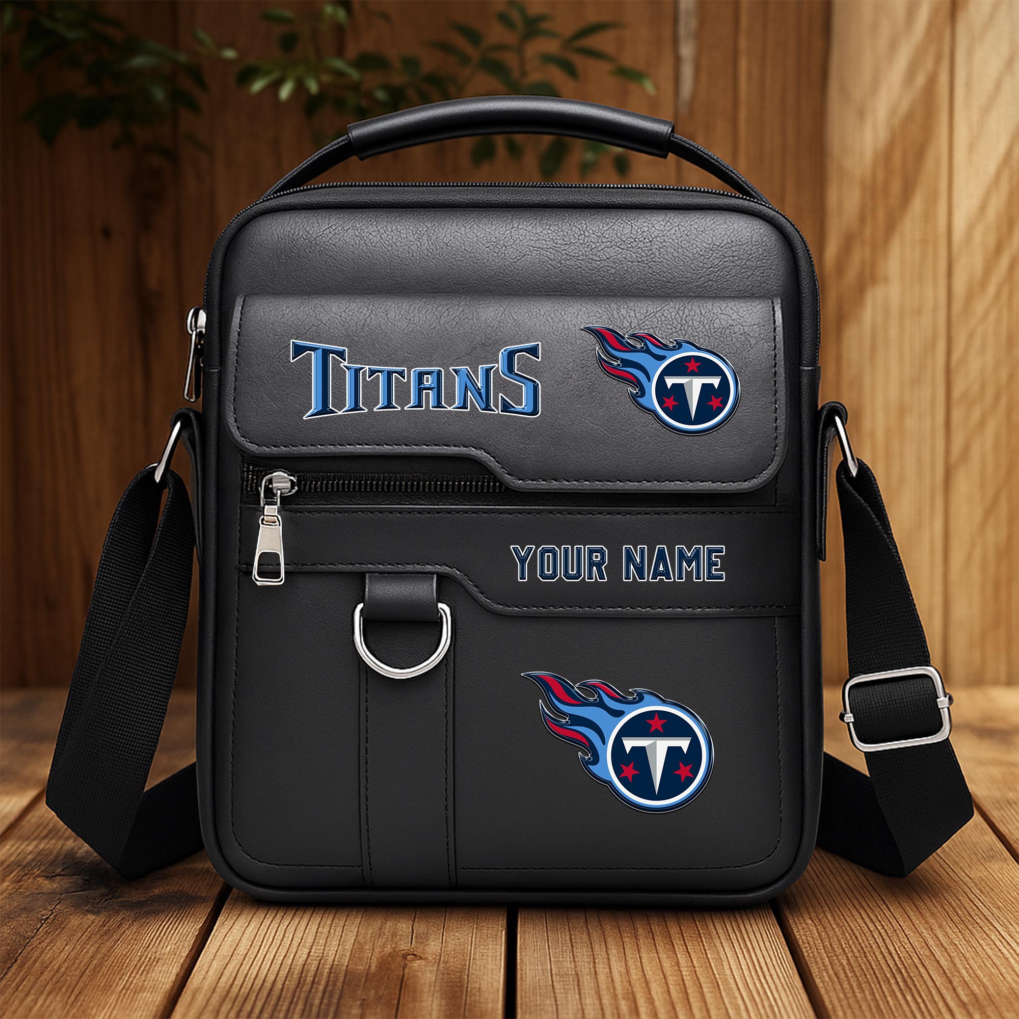 Tennessee Titans Men's Crossbody Shoulder Bag Custom Your Name 2025 Versions, Sport Shoulder Bag EHIVM-06202610