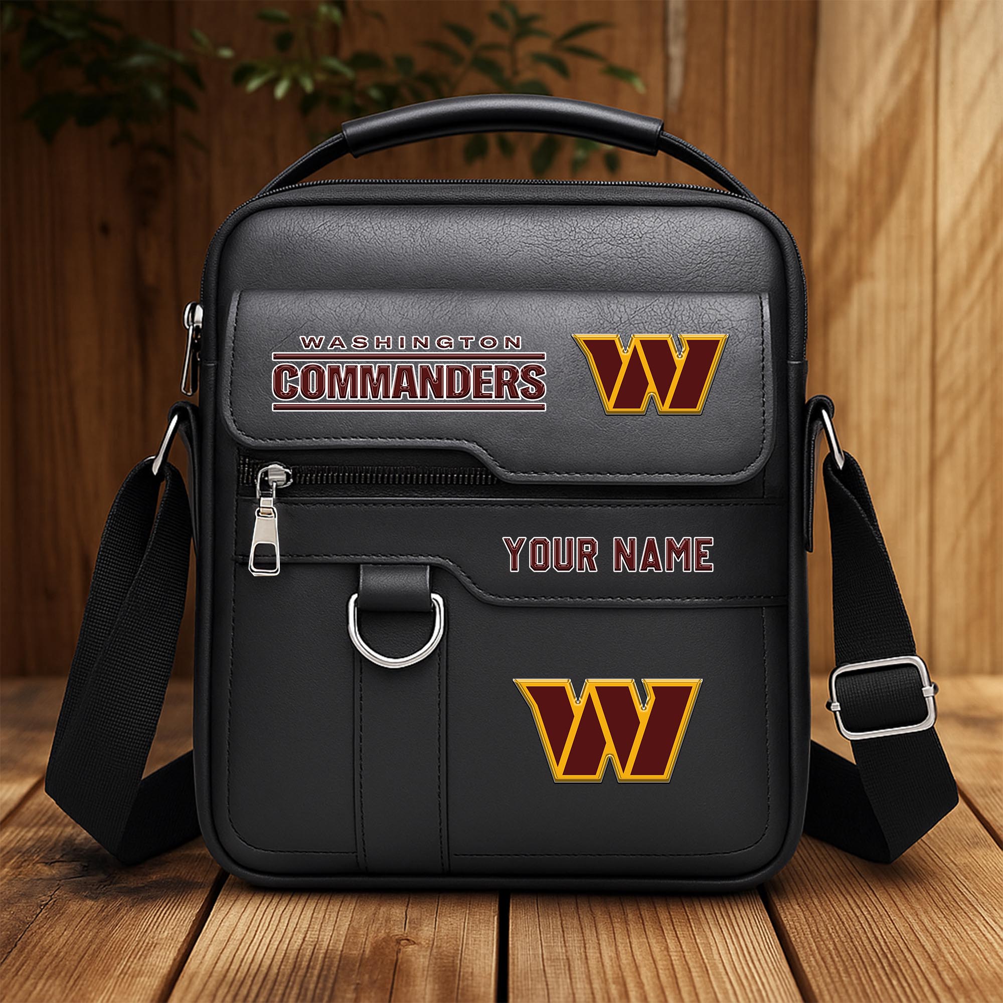 Washington Commanders Men's Crossbody Shoulder Bag Custom Your Name 2025 Versions, Sport Shoulder Bag EHIVM-06202610