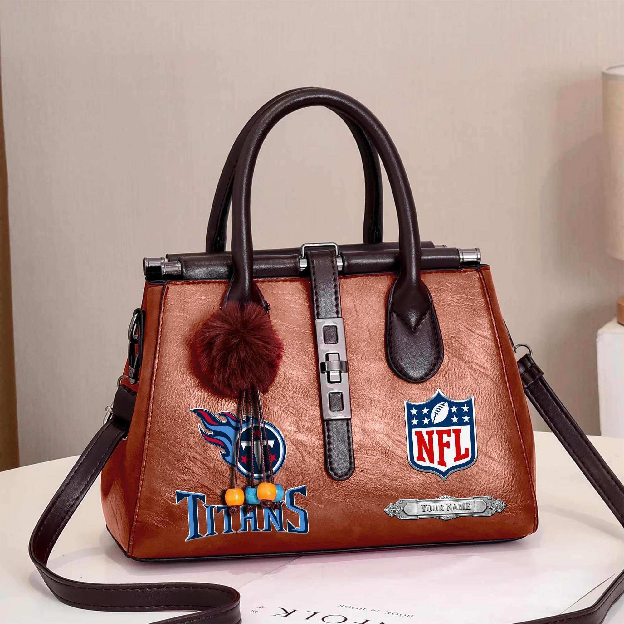 Tennessee Titans Deluxe Handbag For Women Custom Your Name 2025 Versions, Sport Handbag Set Large Capacity 3Pcs Patent Leather Tote Bags for Women  EHIVM-05302416N