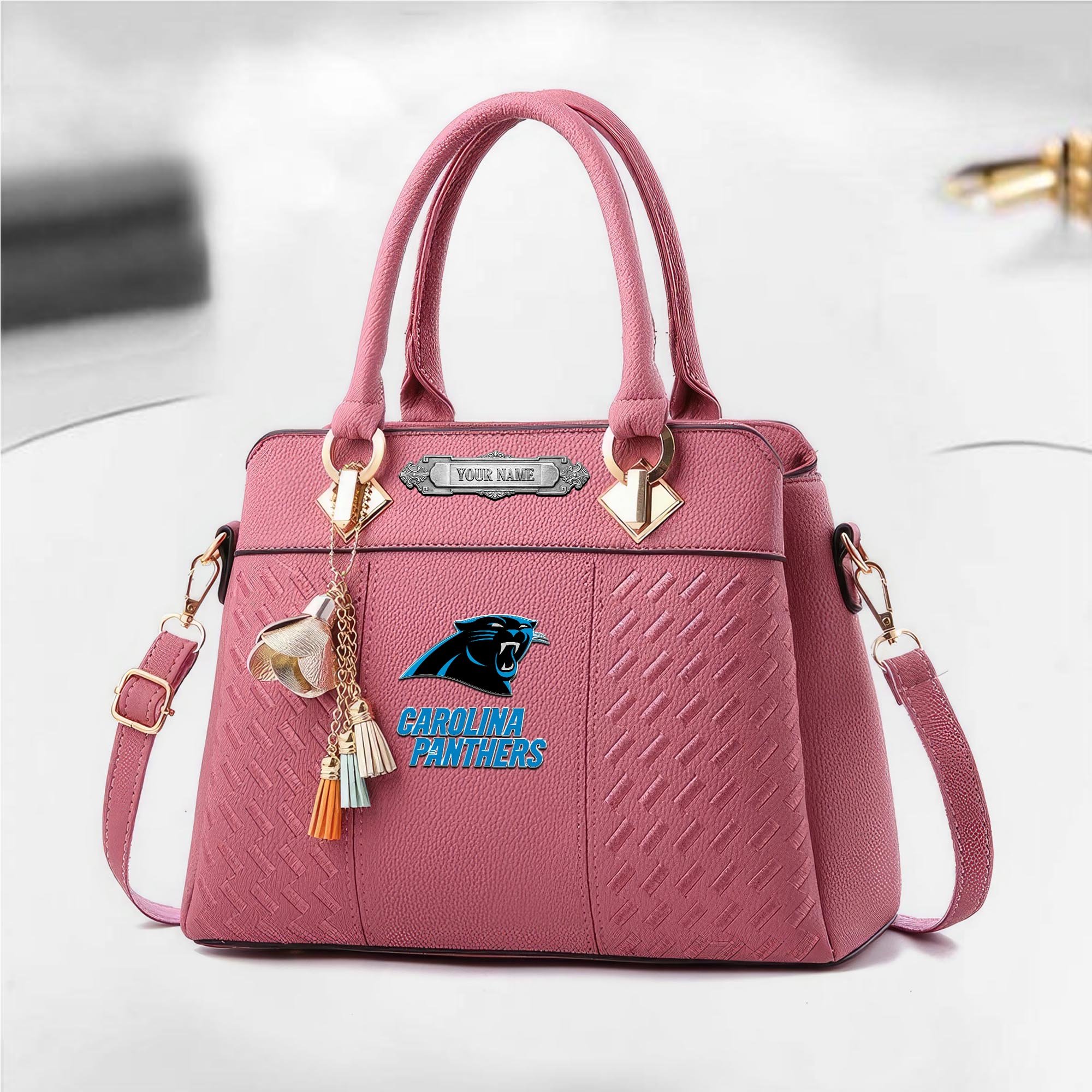 Alternative view of Carolina Panthers Deluxe Handbag For Women Custom Your Name 2025 Versions, Sport Deluxe Handbag EHIVM-08073030