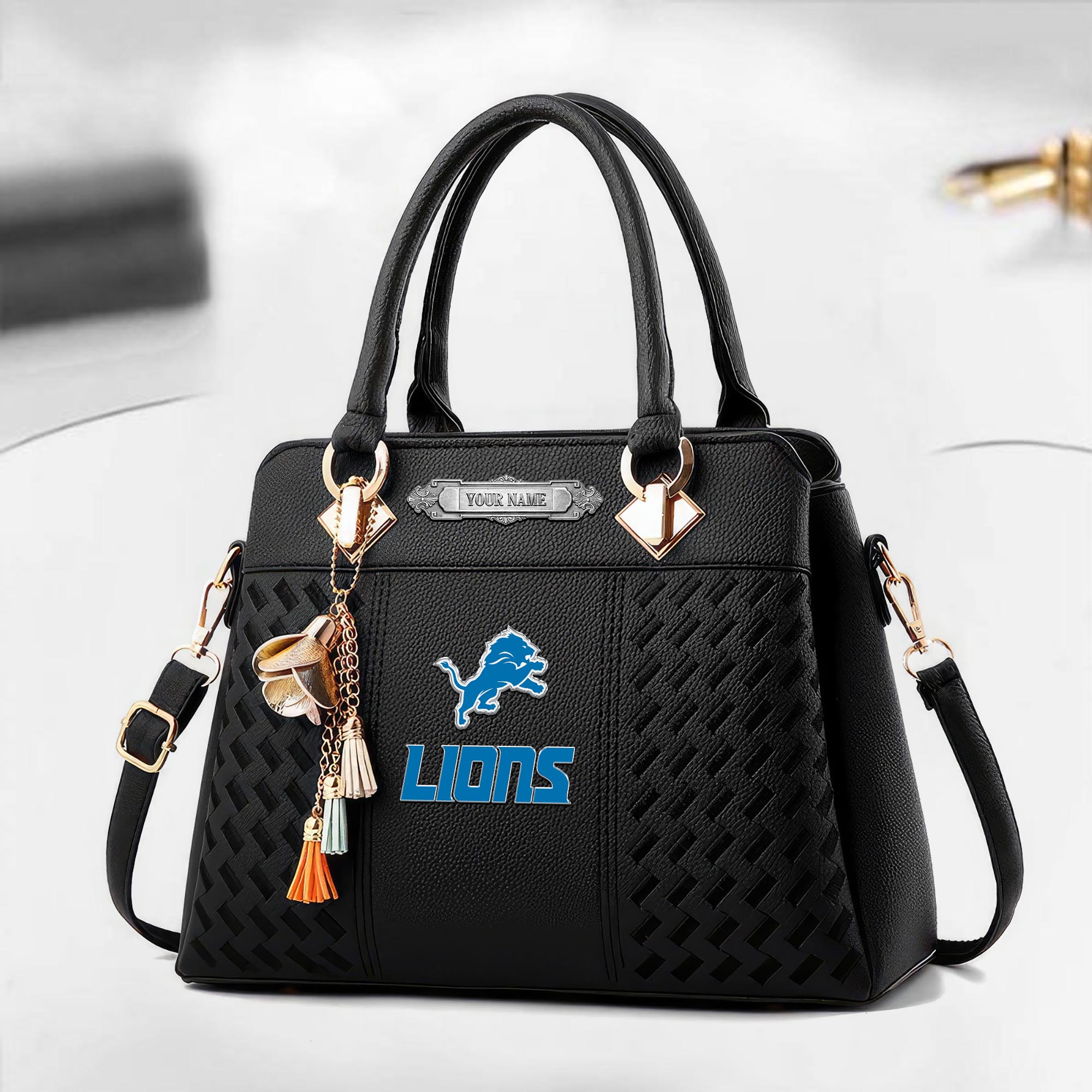 Detroit Lions Deluxe Handbag For Women Custom Your Name 2025 Versions, Sport Deluxe Handbag EHIVM-08073030