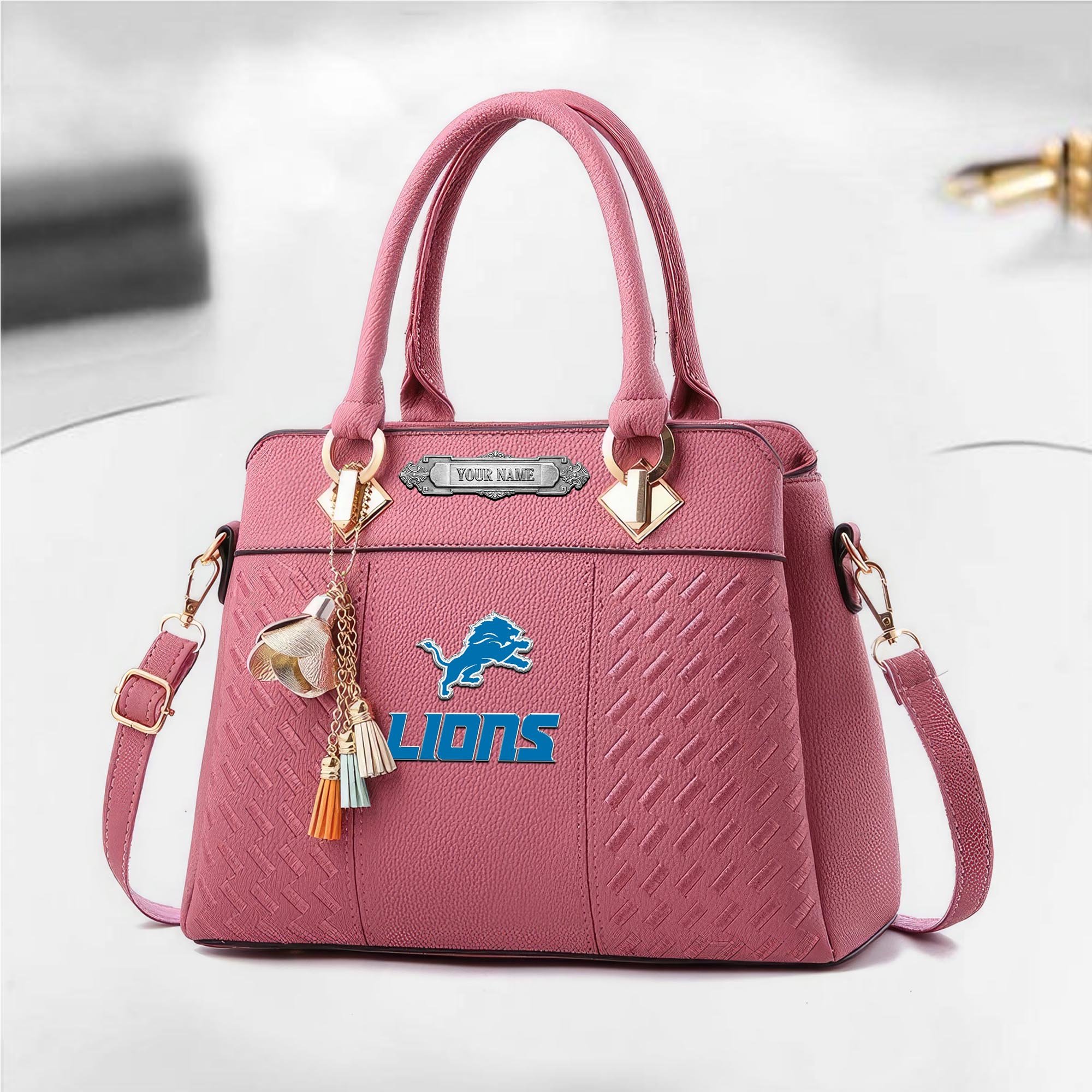 Alternative view of Detroit Lions Deluxe Handbag For Women Custom Your Name 2025 Versions, Sport Deluxe Handbag EHIVM-08073030