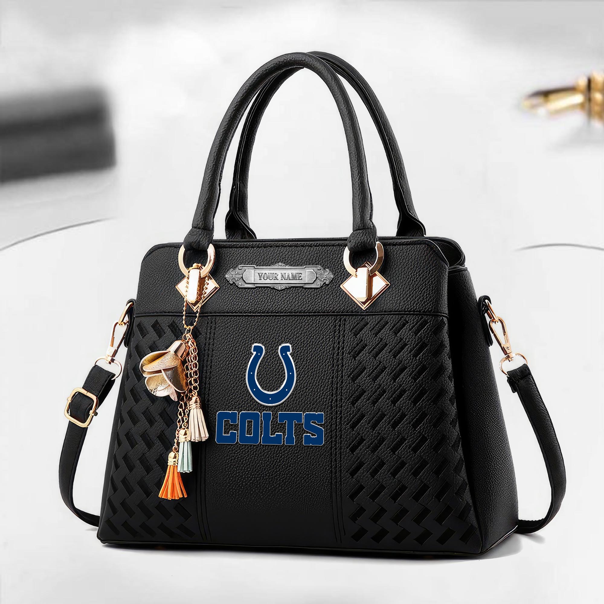 Indianapolis Colts Deluxe Handbag For Women Custom Your Name 2025 Versions, Sport Deluxe Handbag EHIVM-08073030
