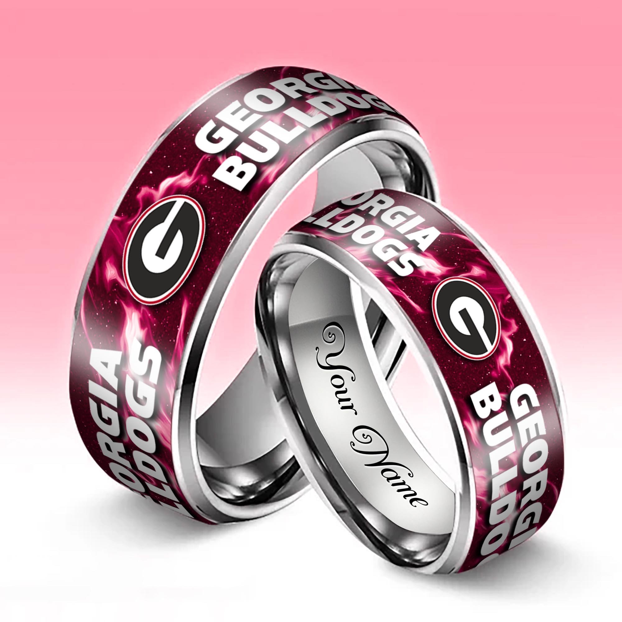 Alternative view of Georgia Bulldogs Stainless Steel Rings Comes With Box Custom Your Name 2025 versions, Gifts For Fan EHIVM-04081668A